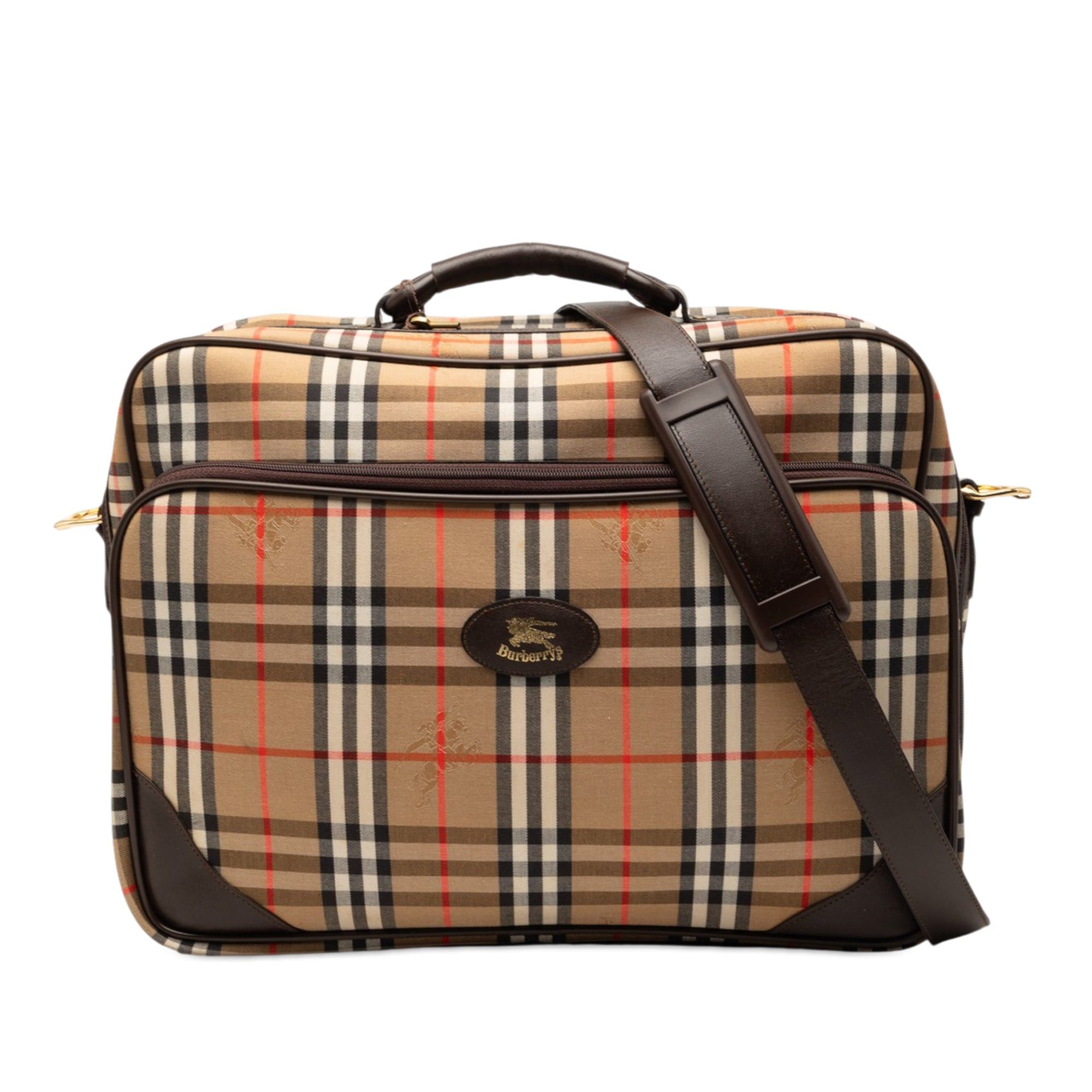 Burberry Haymarket Check Canvas Briefcase Size ONE SIZE - 1 Thumbnail