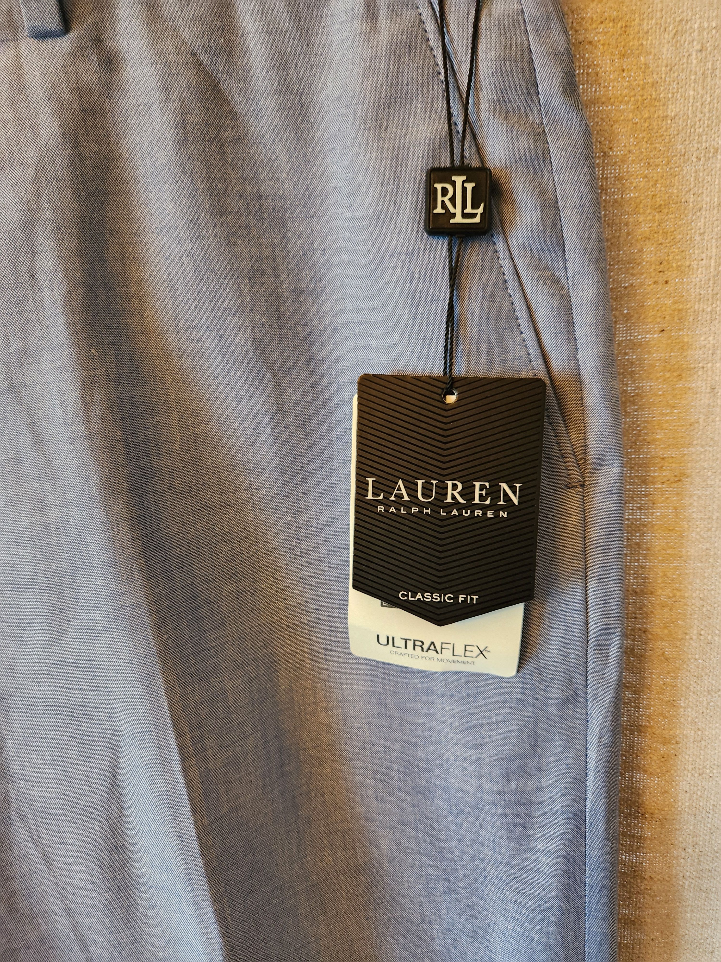 Lauren Ralph Lauren NWT Men's 100% Cotton Flat Front Pants Size US 36 / EU 52 - 3 Thumbnail