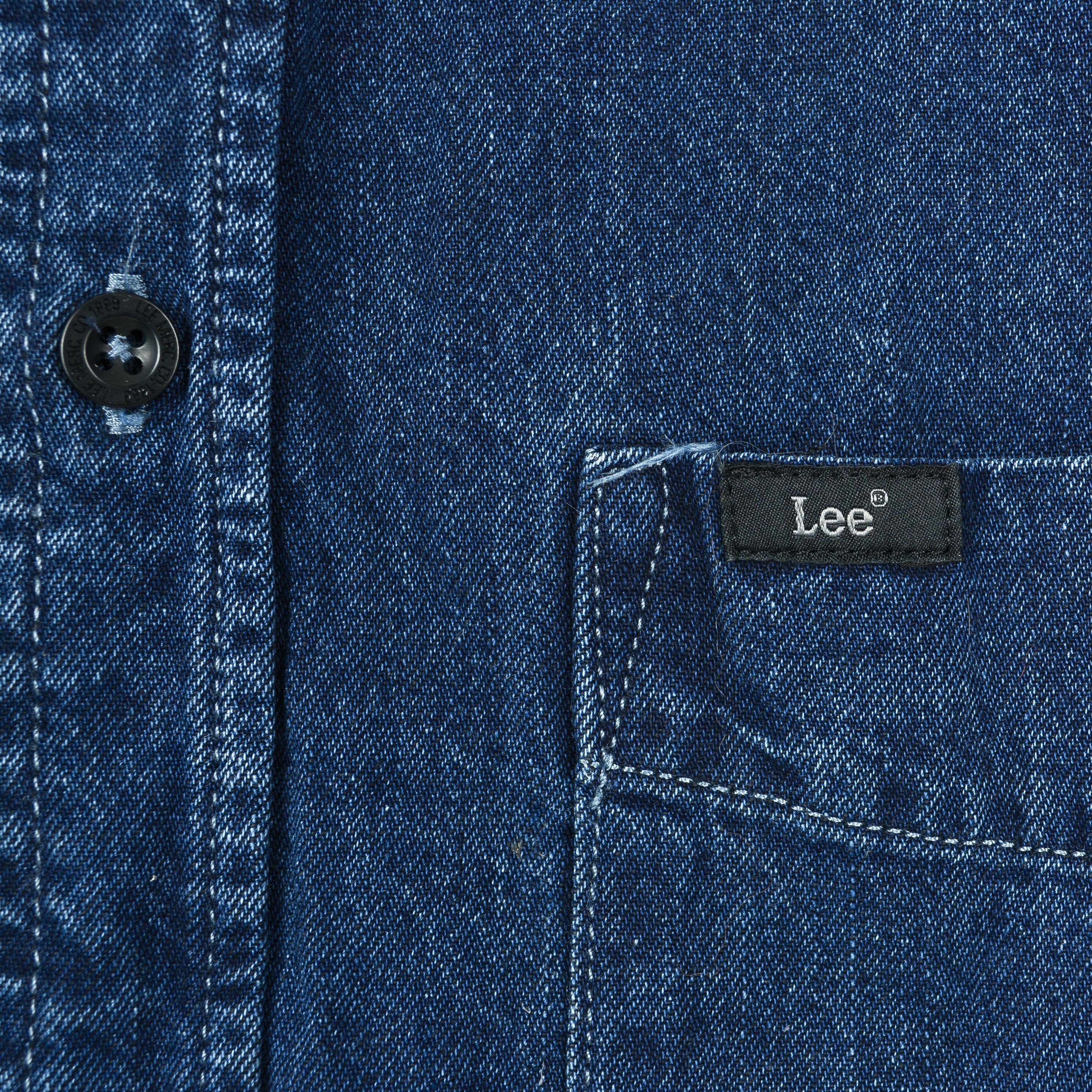 Indigo Button Down Mens S Regular Fit Western Denim Long Sleeve Top Size US S / EU 44-46 / 1 - 3 Thumbnail