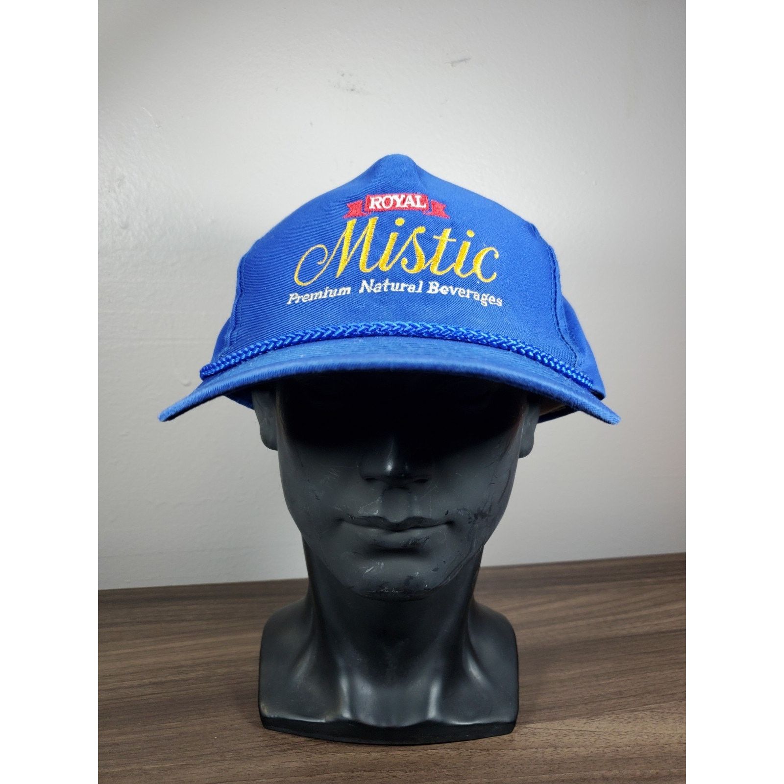 Vintage Royal Mistic Premium Natural Beverages Blue Snapback Hat Cap Size ONE SIZE - 3 Thumbnail