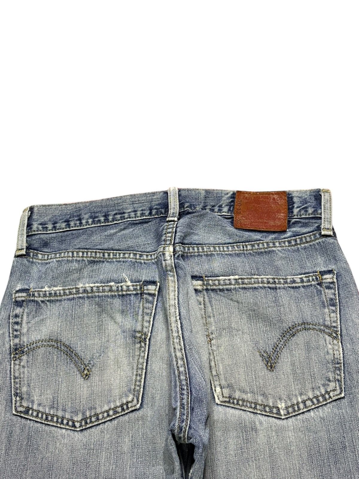 LVC × Levi's × Levi's Vintage Clothing Vintage 90s Levis 503 Faded Distressed Ripped Baggy Jeans Size US 31 - 8 Thumbnail