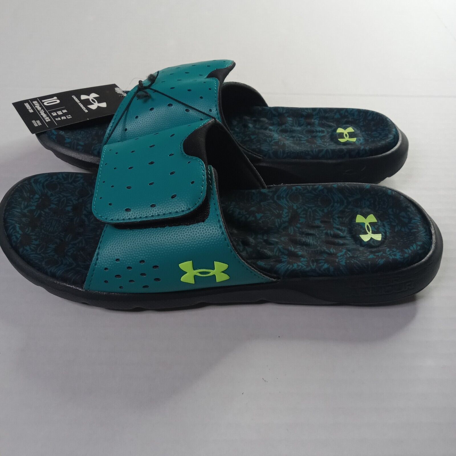 Under Armour Under Armour UA Womens Ignite 7 Slides Size 10 Green/Black Size US 10 / IT 40 - 4 Thumbnail
