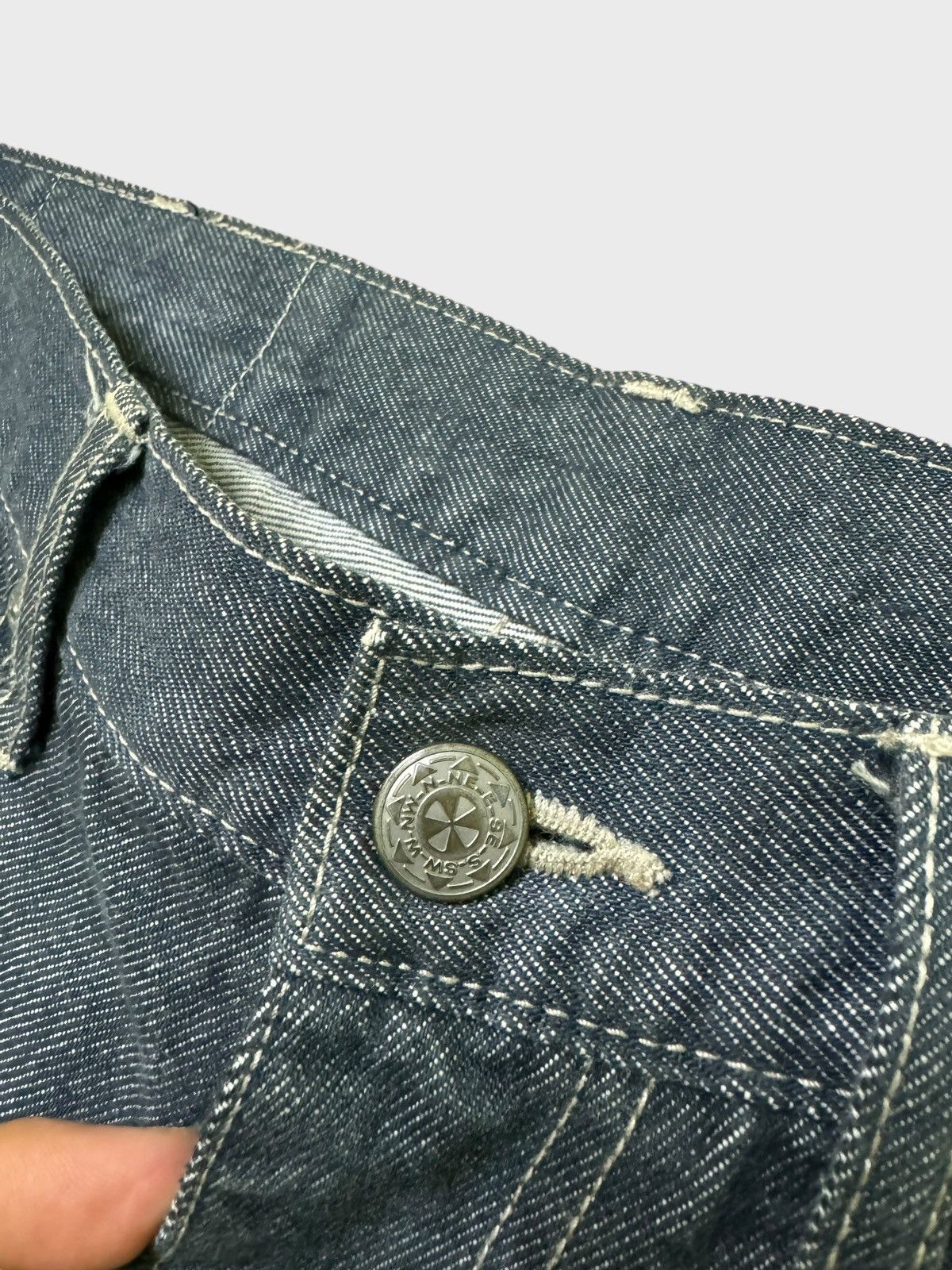 Hysteric Glamour × Japanese Brand DISTRESSED JUNYA WATANABE STYLE DENIM JEANS Size US 29 - 7 Thumbnail