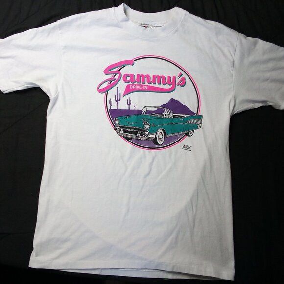 Hanes × Vintage Deadstock Vintage Sammy's Drive-In Neon T-Shirt Size US L / EU 52-54 / 3 - 2 Thumbnail