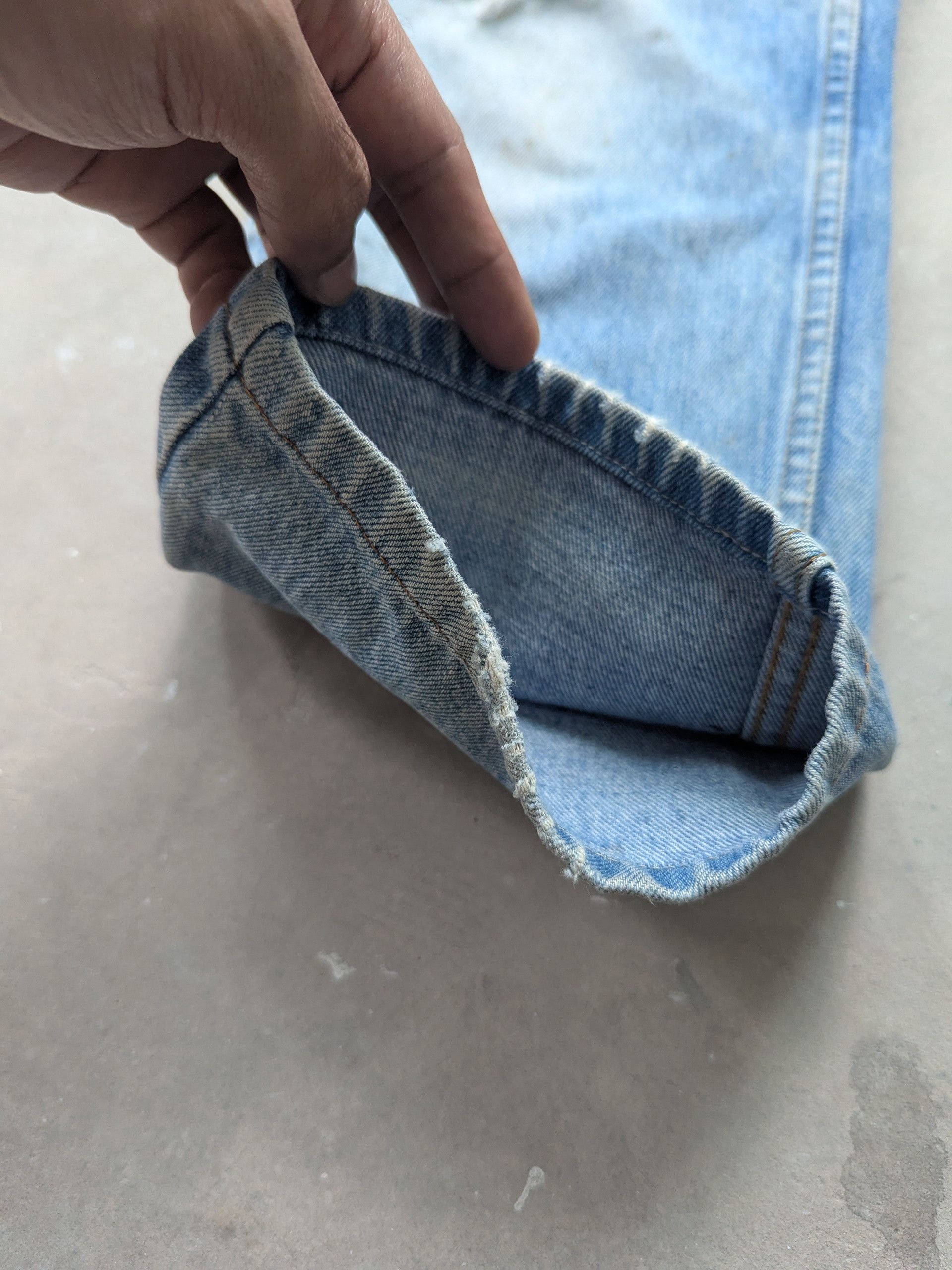 Levi's × Vintage Vintage Levis Denim Distressed Custom Patchwork Punk Style Size US 32 / EU 48 - 10 Thumbnail