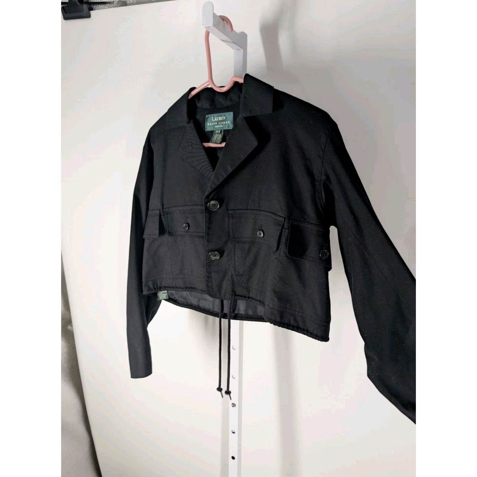 Ralph Lauren VINTAGE Ralph Lauren Short Twill Jacket Women's PS Cropped Cargo Pockets 90s Avantgarde Gothic Size S / US 4 / IT 40 - 4 Thumbnail