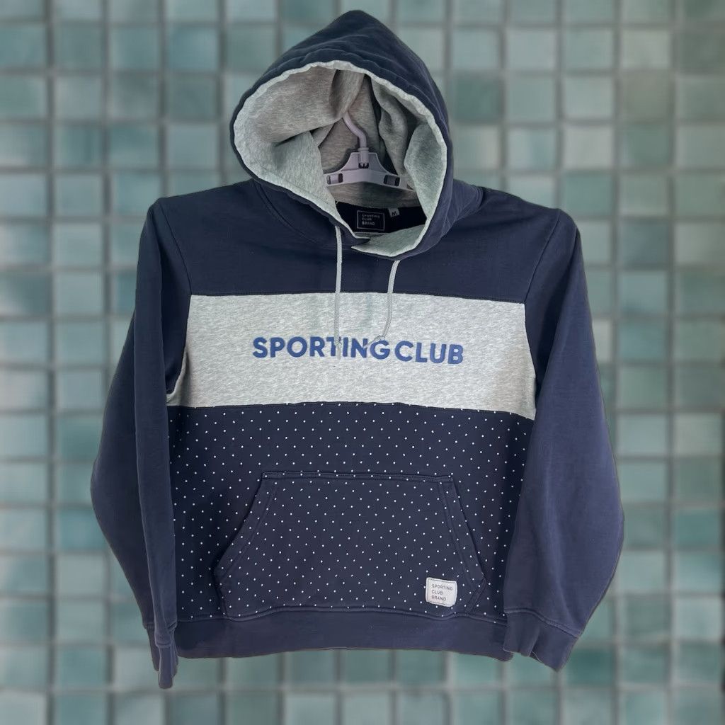 Vintage Sporting Club Hooded Pullover Sweatshirt Womens Size M Blue Size M / US 6-8 / IT 42-44 - 1 Thumbnail
