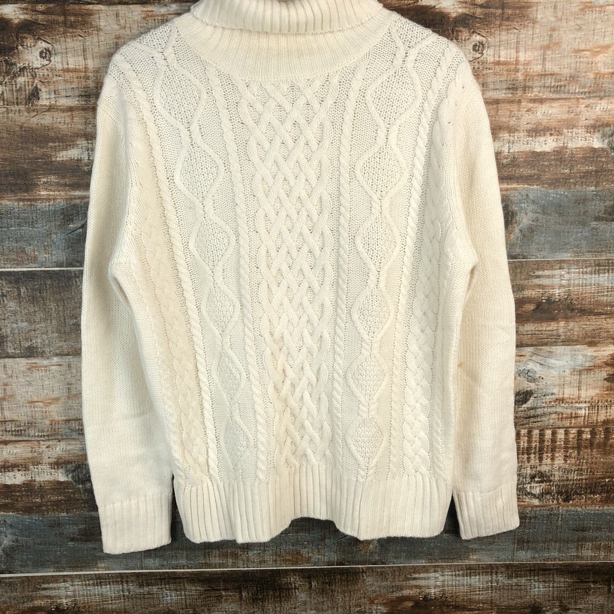 GU × Homespun Knitwear × Japanese Brand GU White Turtle Neck Knitwear #A1785 Size US M / EU 48-50 / 2 - 3 Thumbnail