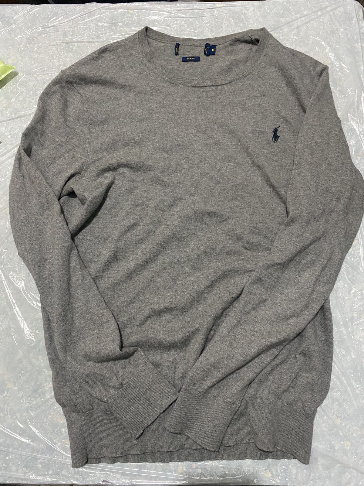 Polo Ralph Lauren × Ralph Lauren Ralph Lauren vintage gray knitwear sweater Size US M / EU 48-50 / 2 - 1 Thumbnail
