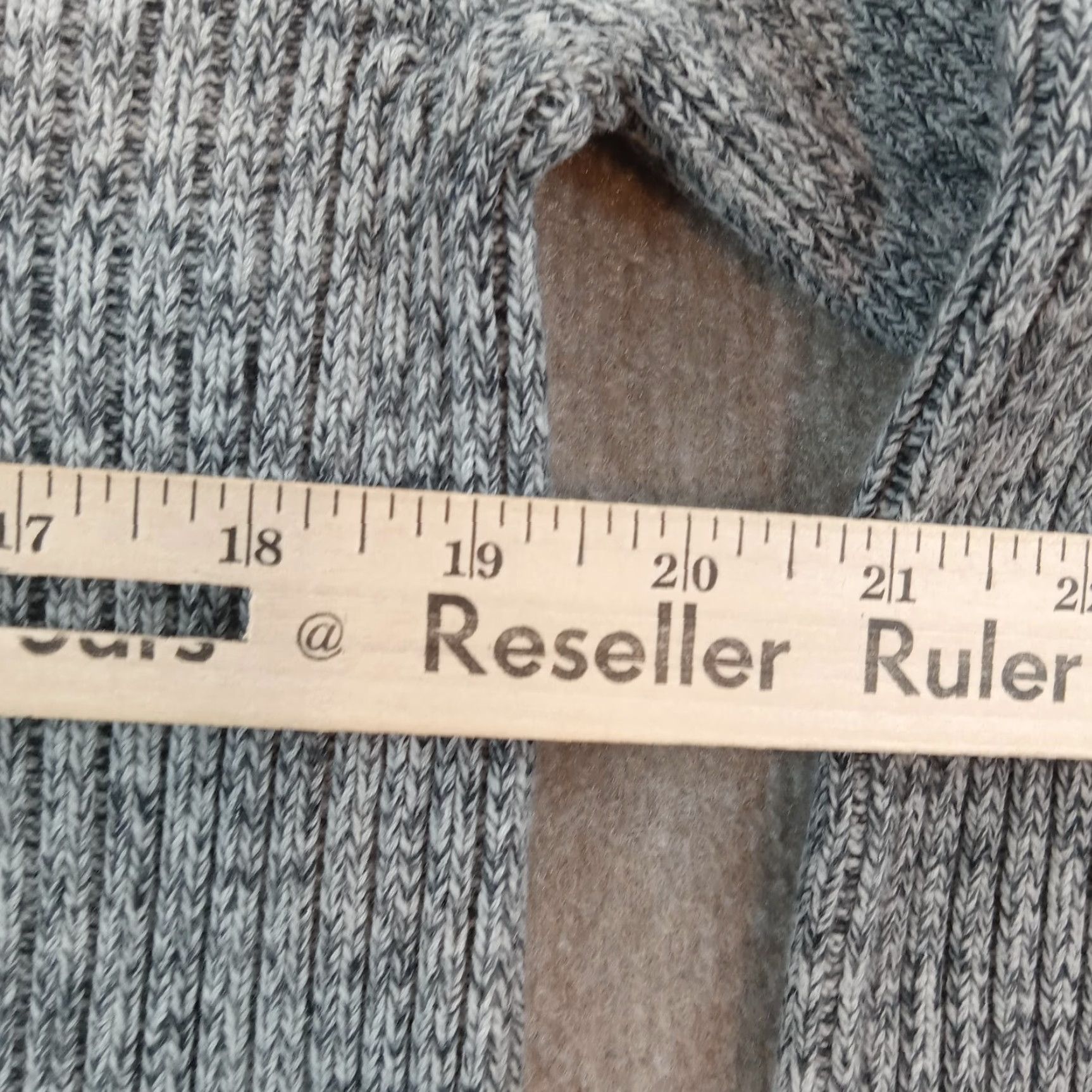 Vintage Eastside Westside Women's Large Gray Long Sleeve Mock Neck Knit Pullover Sweater Size L / US 10 / IT 46 - 4 Thumbnail