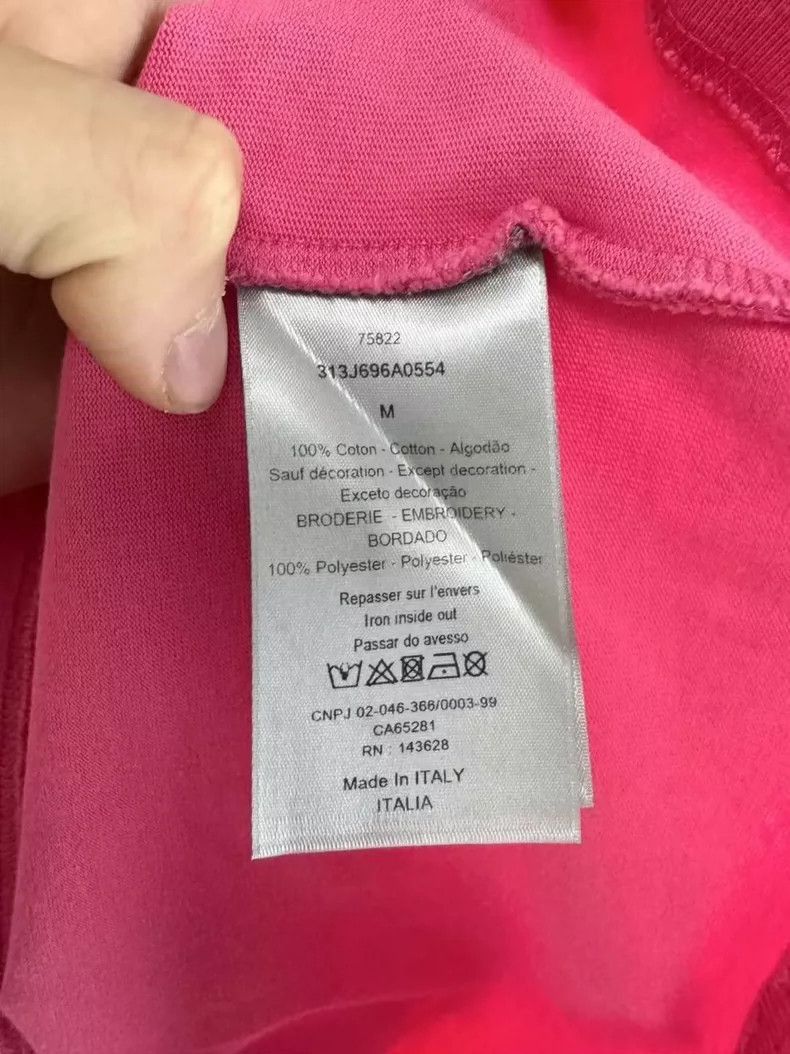 Dior Dior Dior Pink Short Sleeve Embroidered T-shirt-2507 Size M / US 6-8 / IT 42-44 - 4 Thumbnail