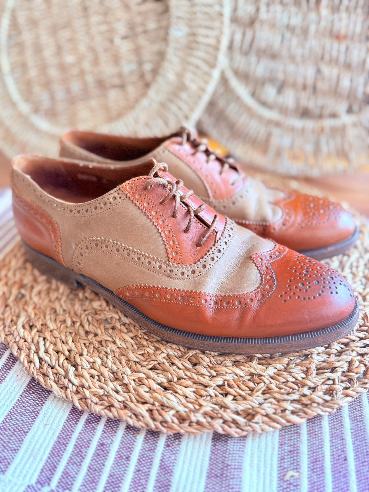 Bruno Magli `Bruno Magli Italy Two-Tone Brogue Heritage Leather 10.5` Size US 10.5 / EU 43-44 - 1 Thumbnail