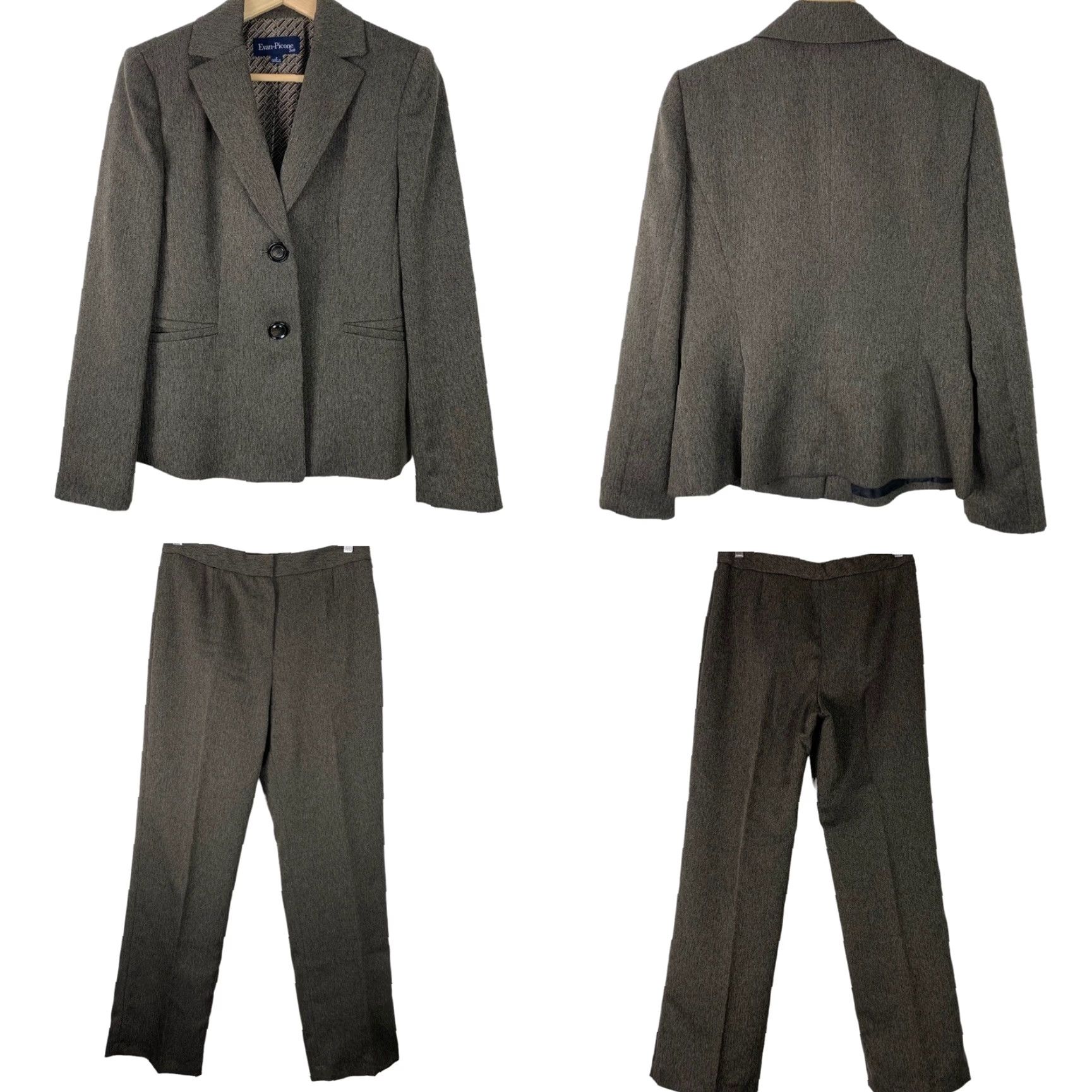 Costume Pantalon (Trouser Suit) Evan Picone - Taille 6P (Petites) - Occasion En Très Bon état