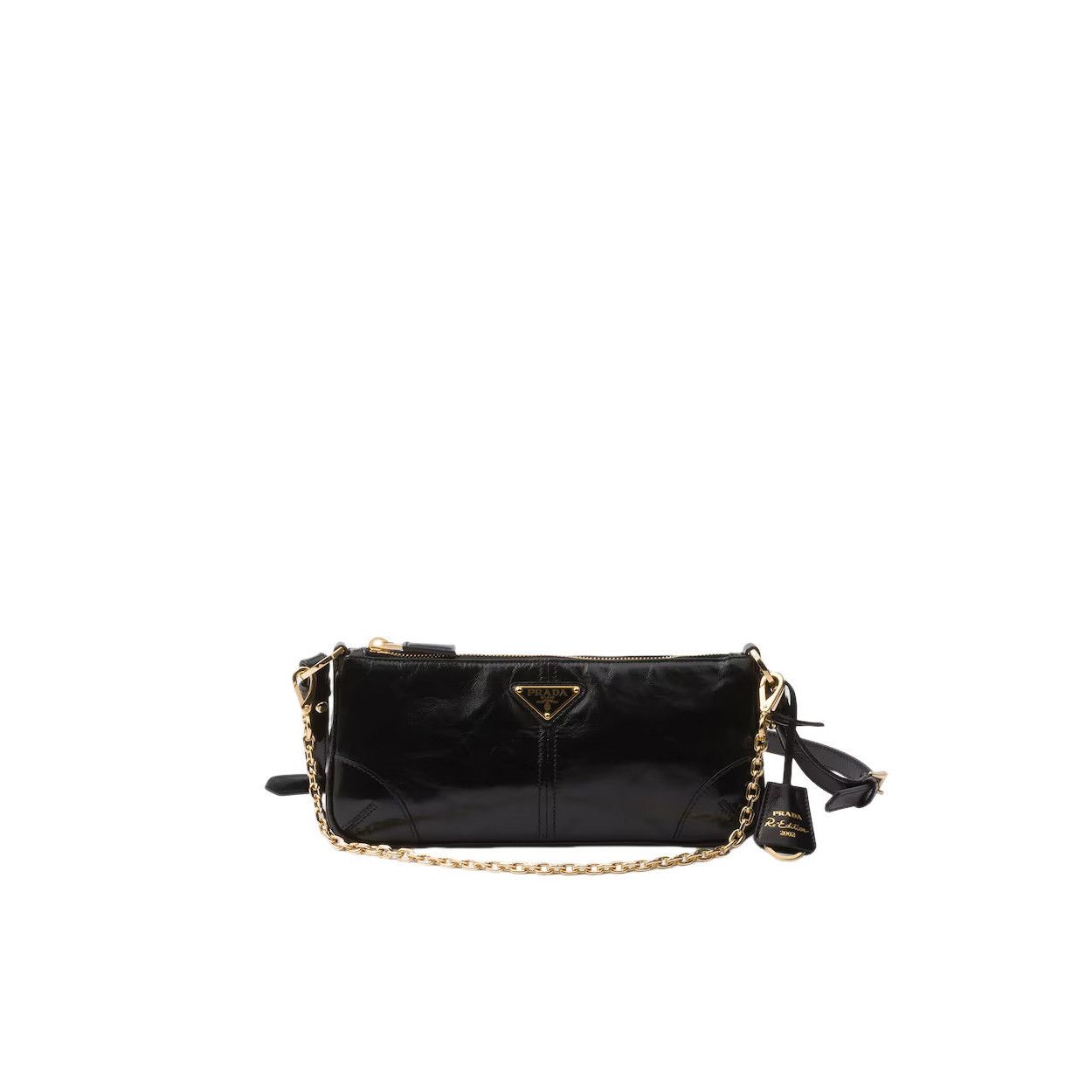 Prada PRADA Re-Edition 2002 Medium $2500 Black Leather Shoulder Ba Size ONE SIZE - 1 Thumbnail