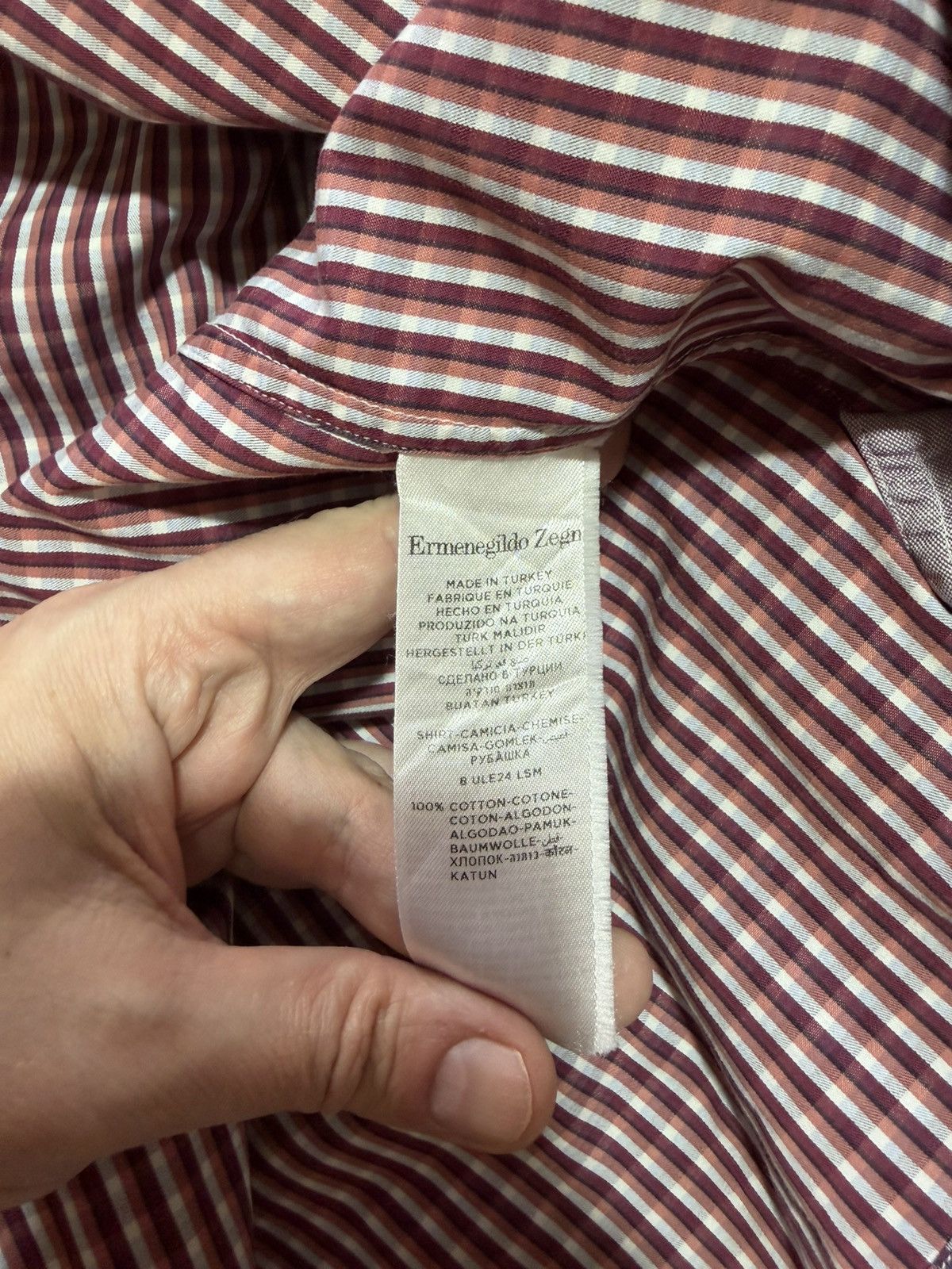 Ermenegildo Zegna Ermenegildo Zegna Plaid Shirt Size US L / EU 52-54 / 3 - 6 Thumbnail