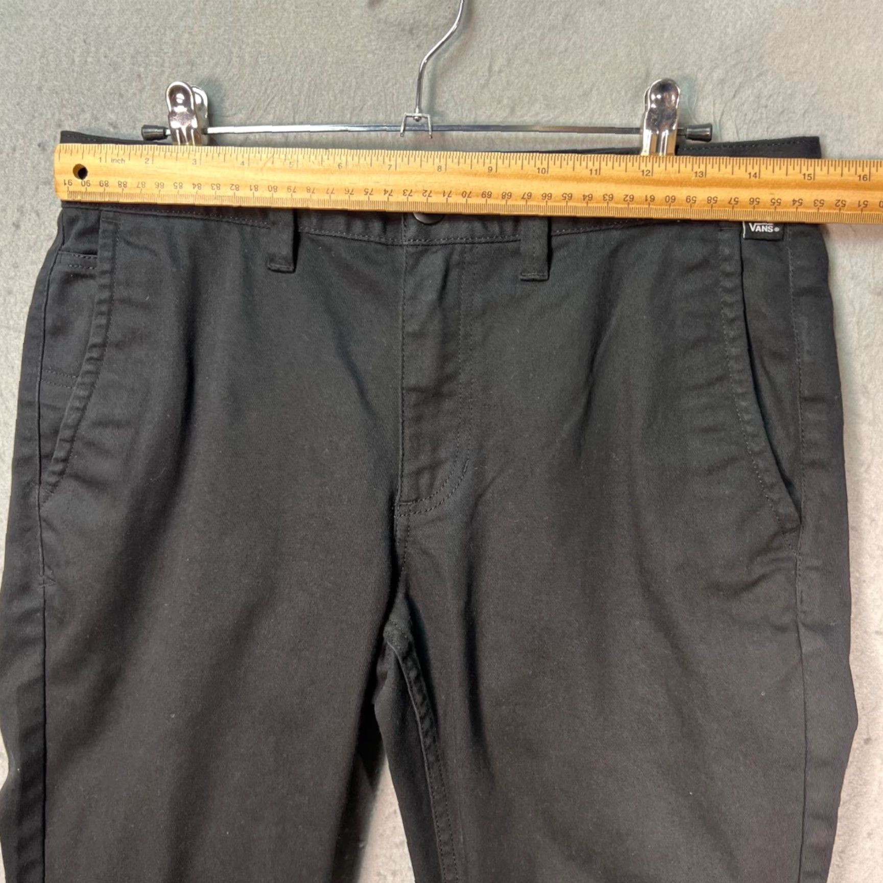 Vans Vans Slim Fit Black Chino Pants Mens Size 29 Slim Straight 5-Pocket Logo Regular Size US 29 - 5 Thumbnail