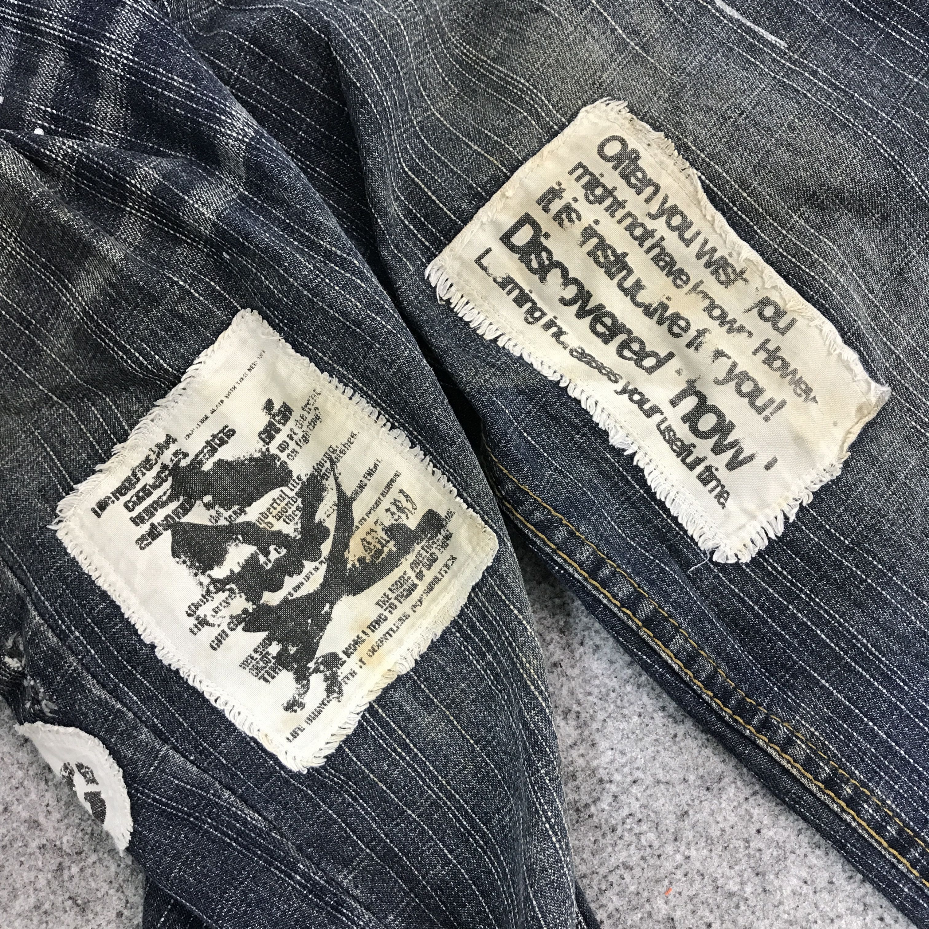 Japanese Brand ifsixwasnine japan gri gri distressed jeans pants Size US 32 / EU 48 - 14 Thumbnail