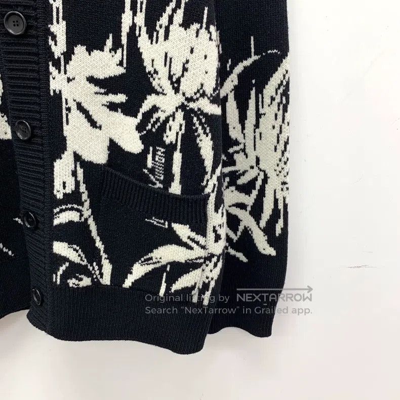 Louis Vuitton Louis Vuitton 23 Black Botanical Intarsia Sheep Wool V-Nec Size US M / EU 48-50 / 2 - 4 Thumbnail
