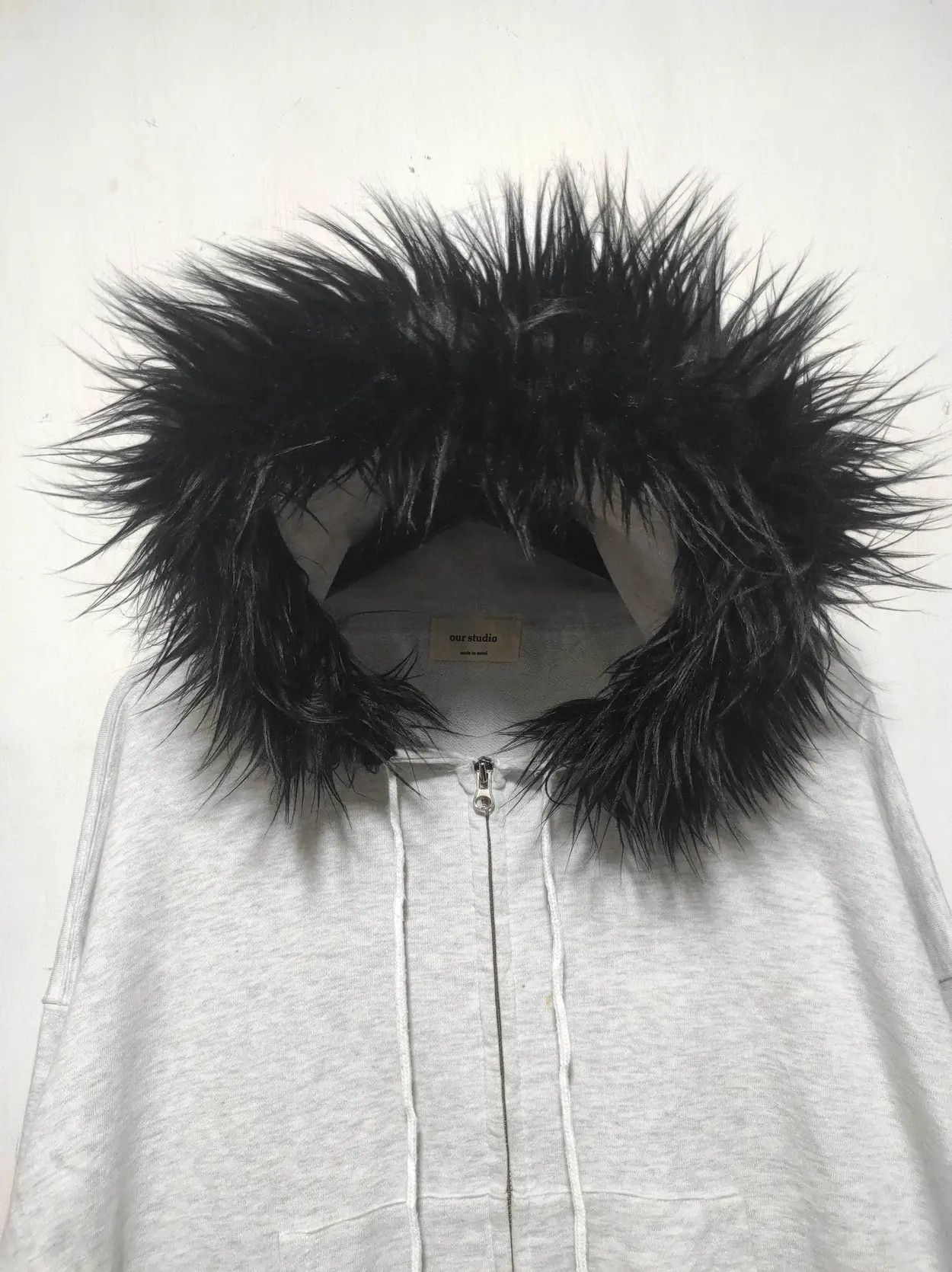 Japanese Brand Our Studio Crop Doble Zipper Fur Hoodie i6w9 lgb style Size US M / EU 48-50 / 2 - 3 Thumbnail