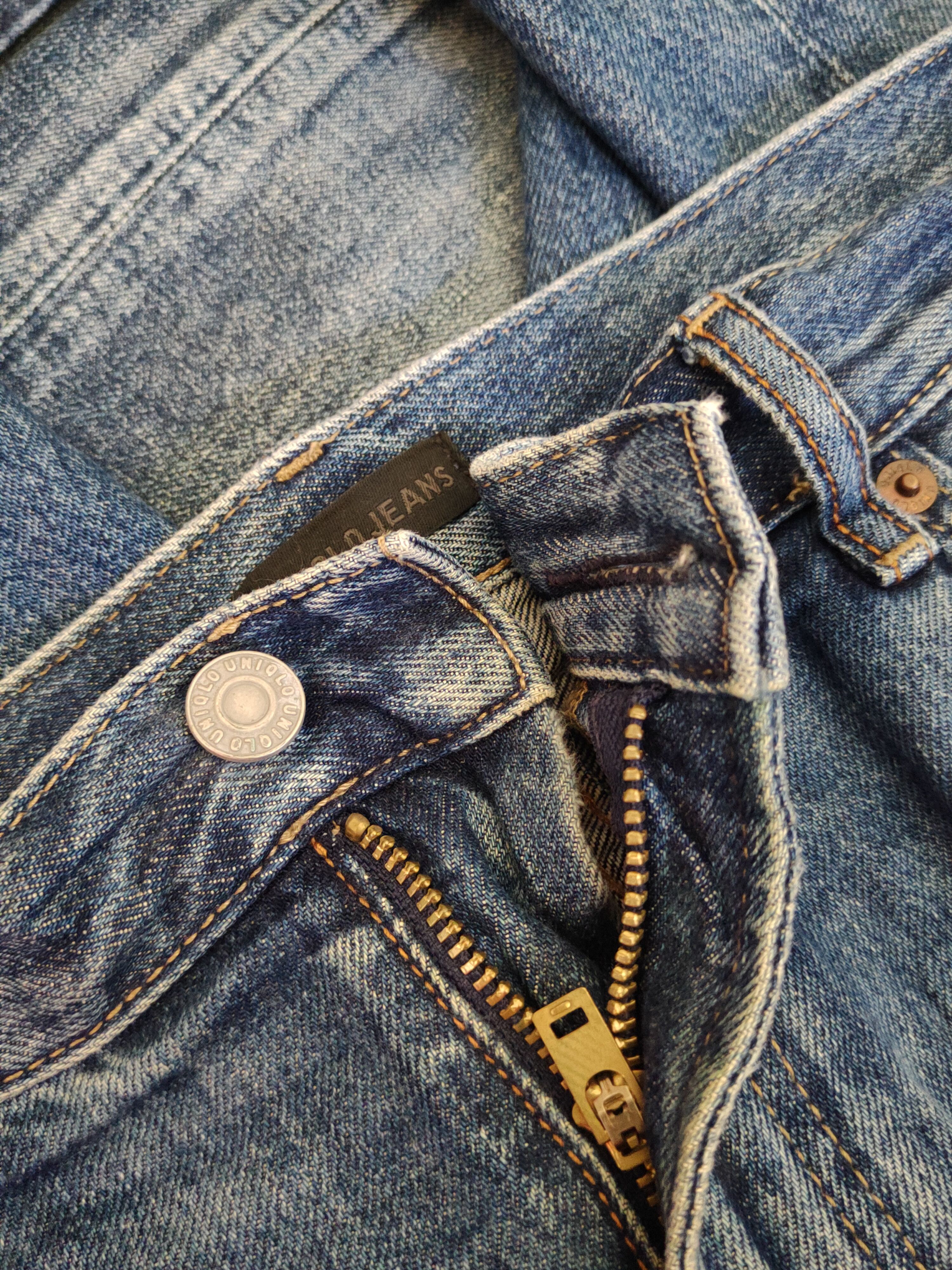 Japanese Brand Uniqlo Blue Distressed Ripped Jeans #S1692 Size US 38 / EU 54 - 13 Thumbnail