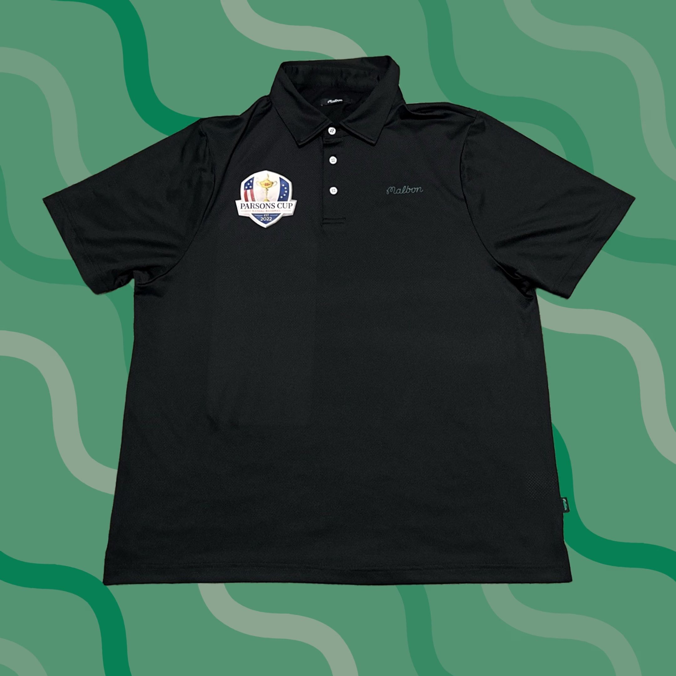Vintage Malbon Golf Polo Shirt Mens XL Parsons Breathable Cotton Knit Logo Embroidered Button Golf Season Spring Summer Short Sleeve Polo Shirt Mens XL Black Size US XL / EU 56 / 4 - 1 Thumbnail