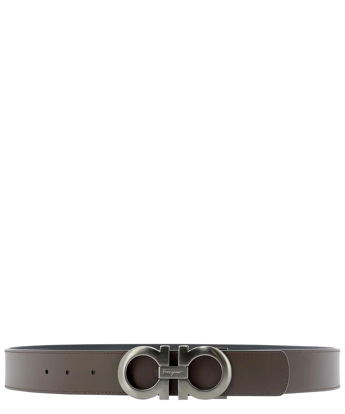 Salvatore Ferragamo o1s22i1n1025 Size: 115 / Reversible Gancini Belt in Brown Size 42 - 2 Thumbnail