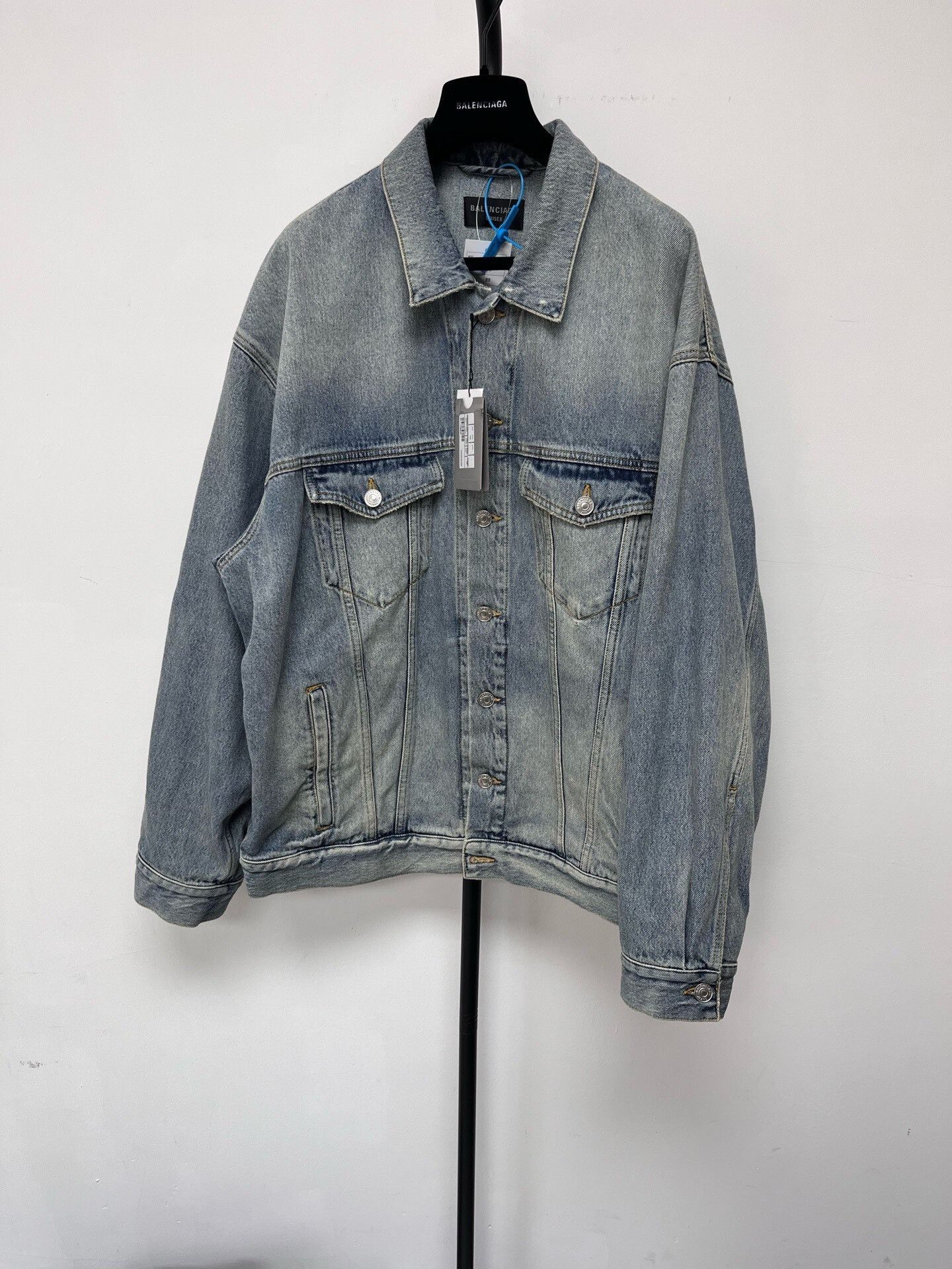 Balenciaga Logo Denim Jacket for Men