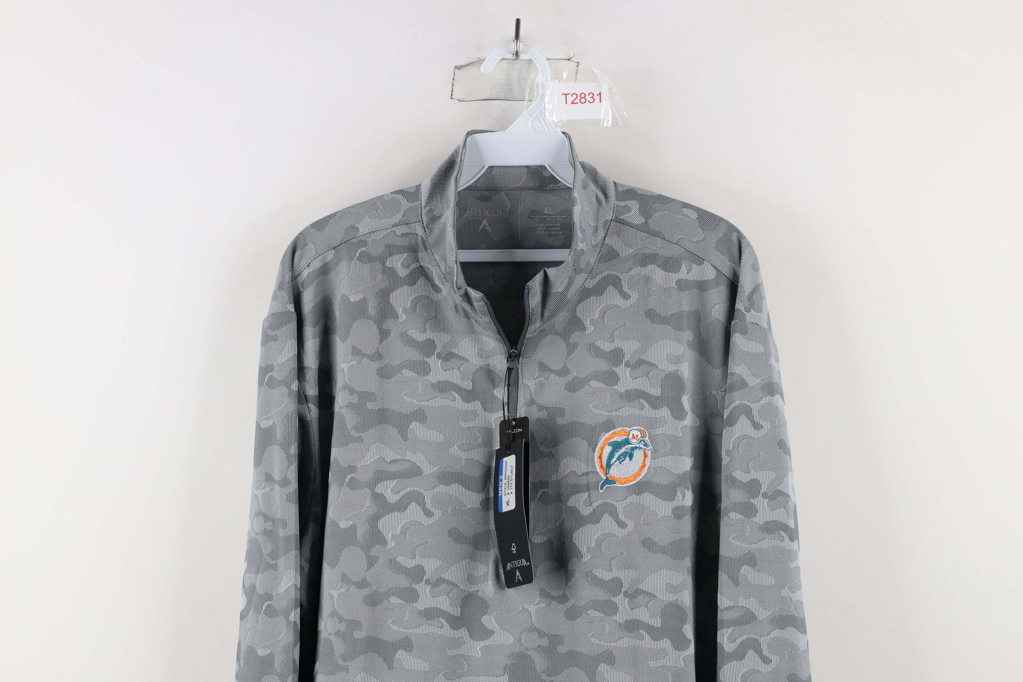 Vintage New Knit Miami Dolphins Football Half Zip Pullover Top Gray Size US XL / EU 56 / 4 - 2 Thumbnail