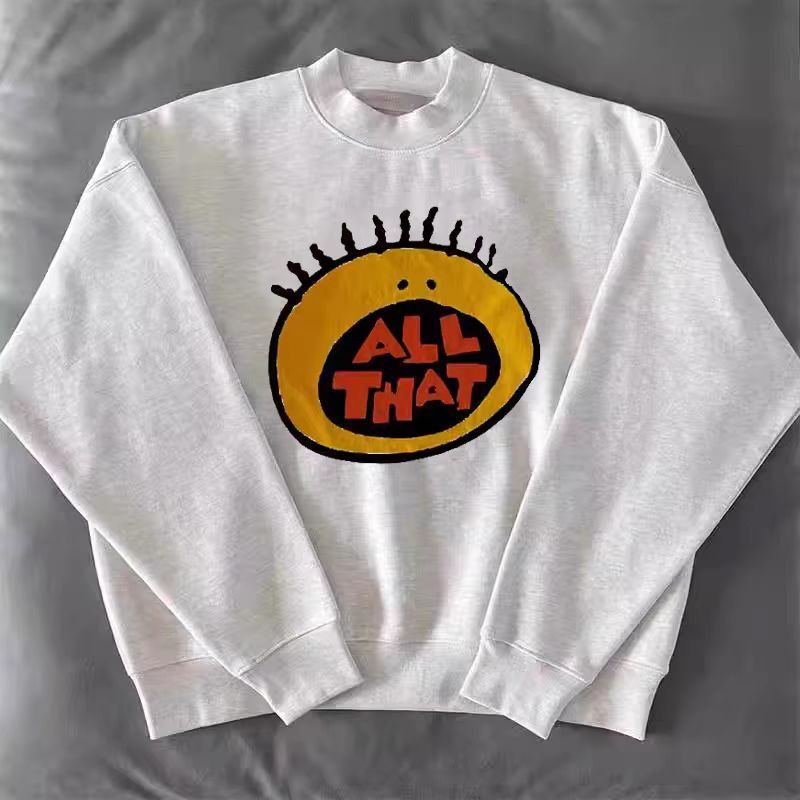 Japanese Brand × Vintage White Street Retro Fun Print Sweatshirt Size US L / EU 52-54 / 3 - 1 Thumbnail