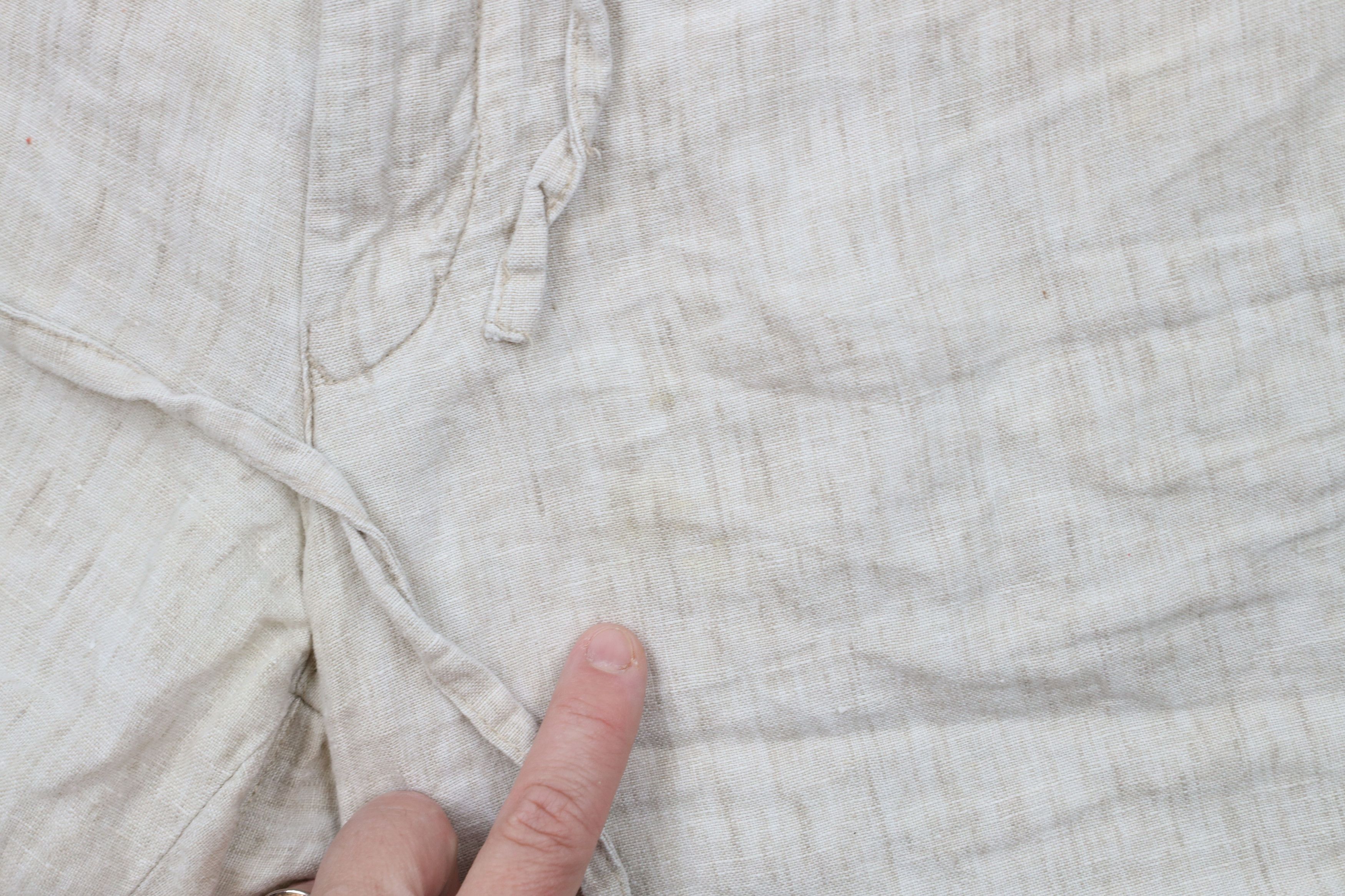 Vintage Vintage 90s Streetwear Linen Harem Beach Cargo Shorts Beige Size US 36 / EU 52 - 6 Thumbnail