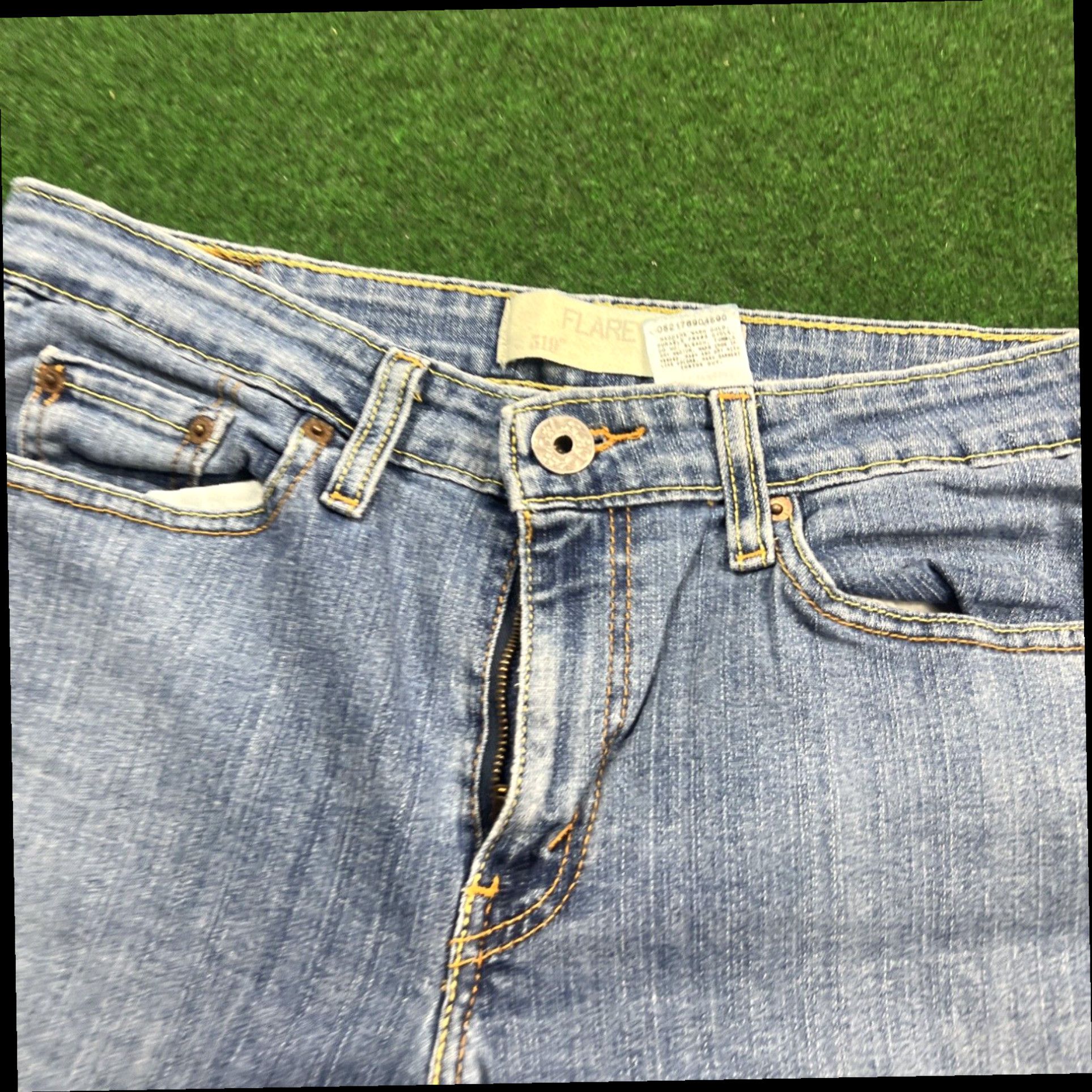 Levi's Levi's 519 Low Stretch Flare Denim Jeans 5 Pocket Juniors 11 M Sz Meas:32x30 Size 32" / US 10 / IT 46 - 6 Thumbnail