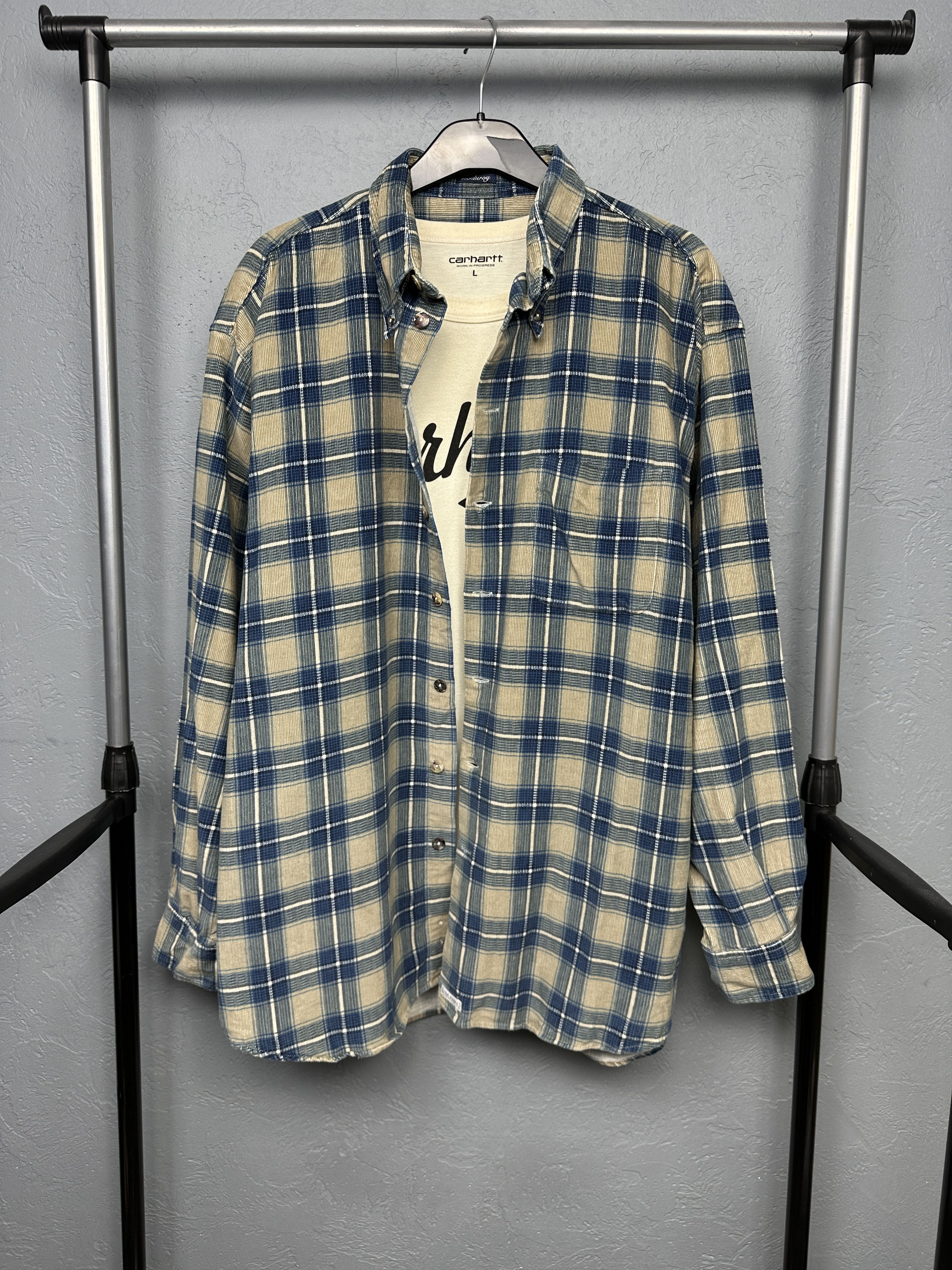 Ted Baker Ted Baker Mens Corduroy Flannel Shirt Size US XL / EU 56 / 4 - 1 Thumbnail