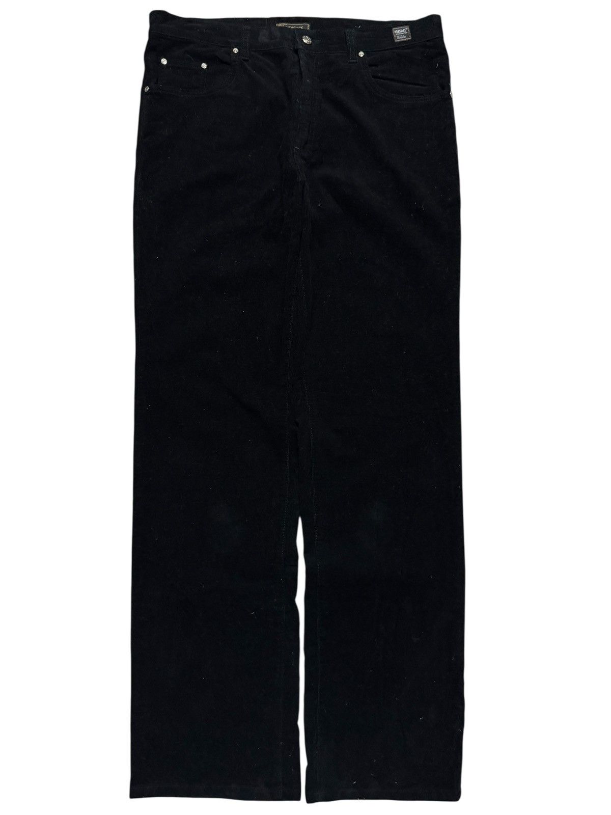 Versace Jeans Couture VERSACE JEANS COUTURE SUPER BLACK CORDUROY PANTS Size US 35 - 2 Thumbnail