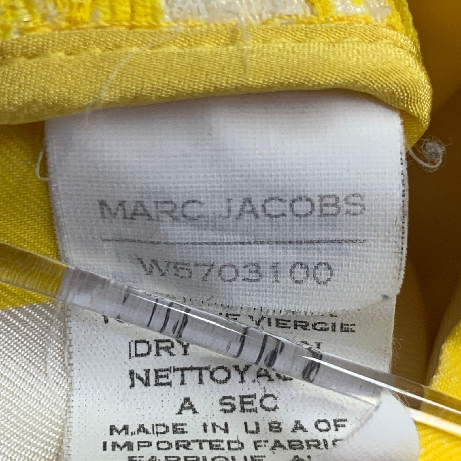 Marc Jacobs Size 2 Yellow White Boucle Stripe Two Pockets Mini Skirt Size 26" / US 2 / IT 38 - 6 Thumbnail