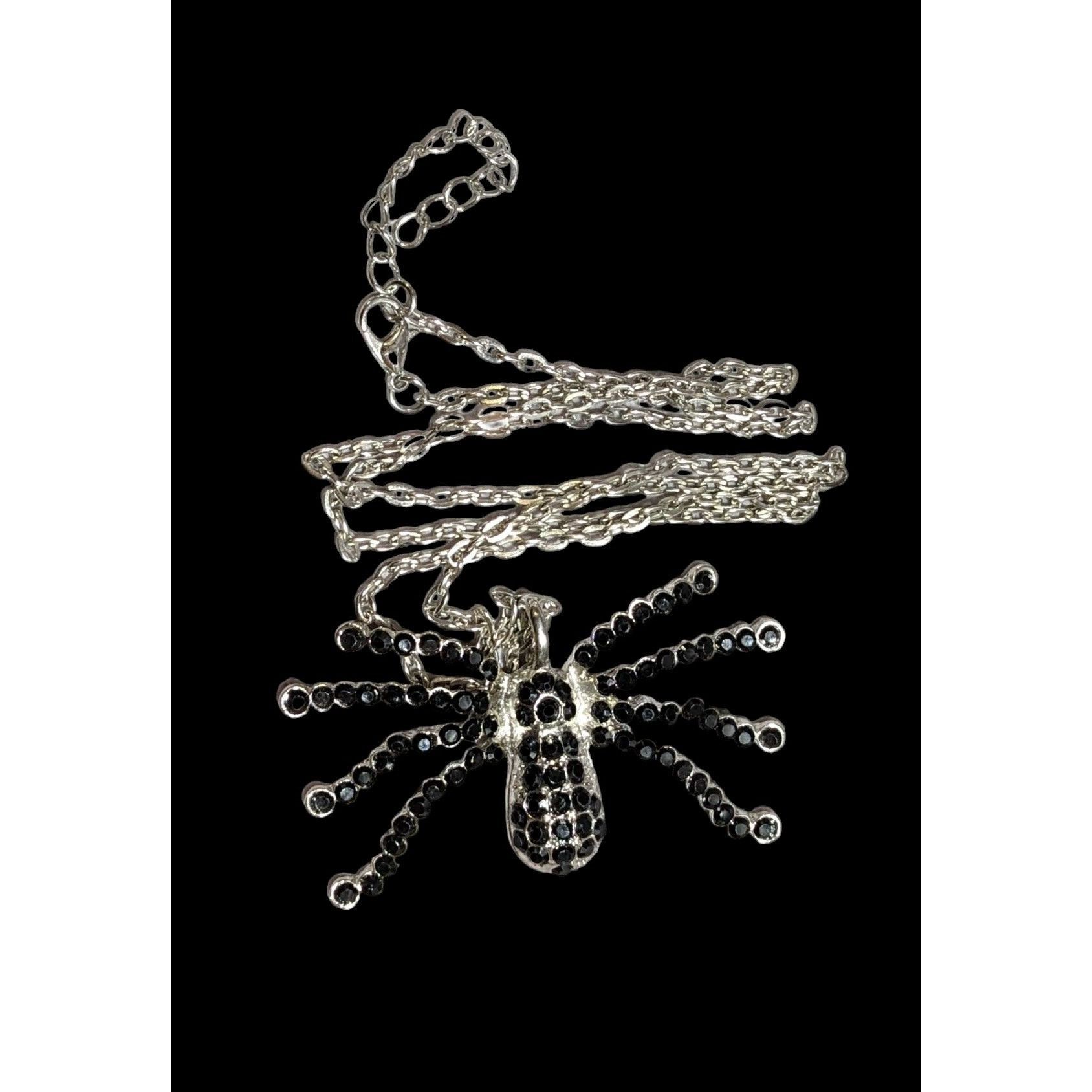 Other Witchy Gothic Rhinestone Spider Pendant Necklace Size ONE SIZE - 1 Thumbnail