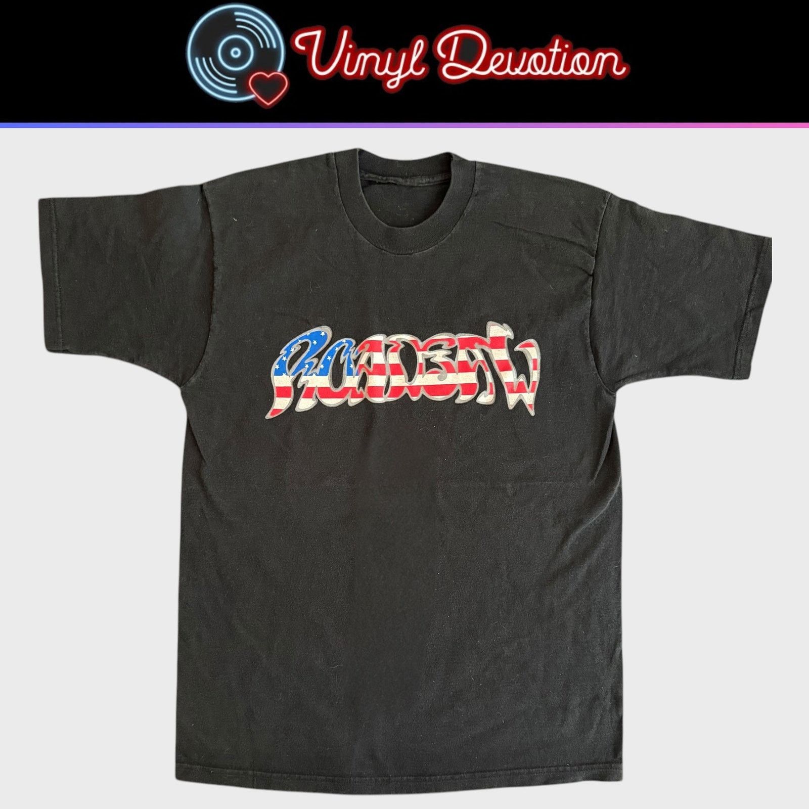 Band Tees Roadsaw Band American Flag Logo Vintage T-Shirt Size M Size US M / EU 48-50 / 2 - 1 Thumbnail