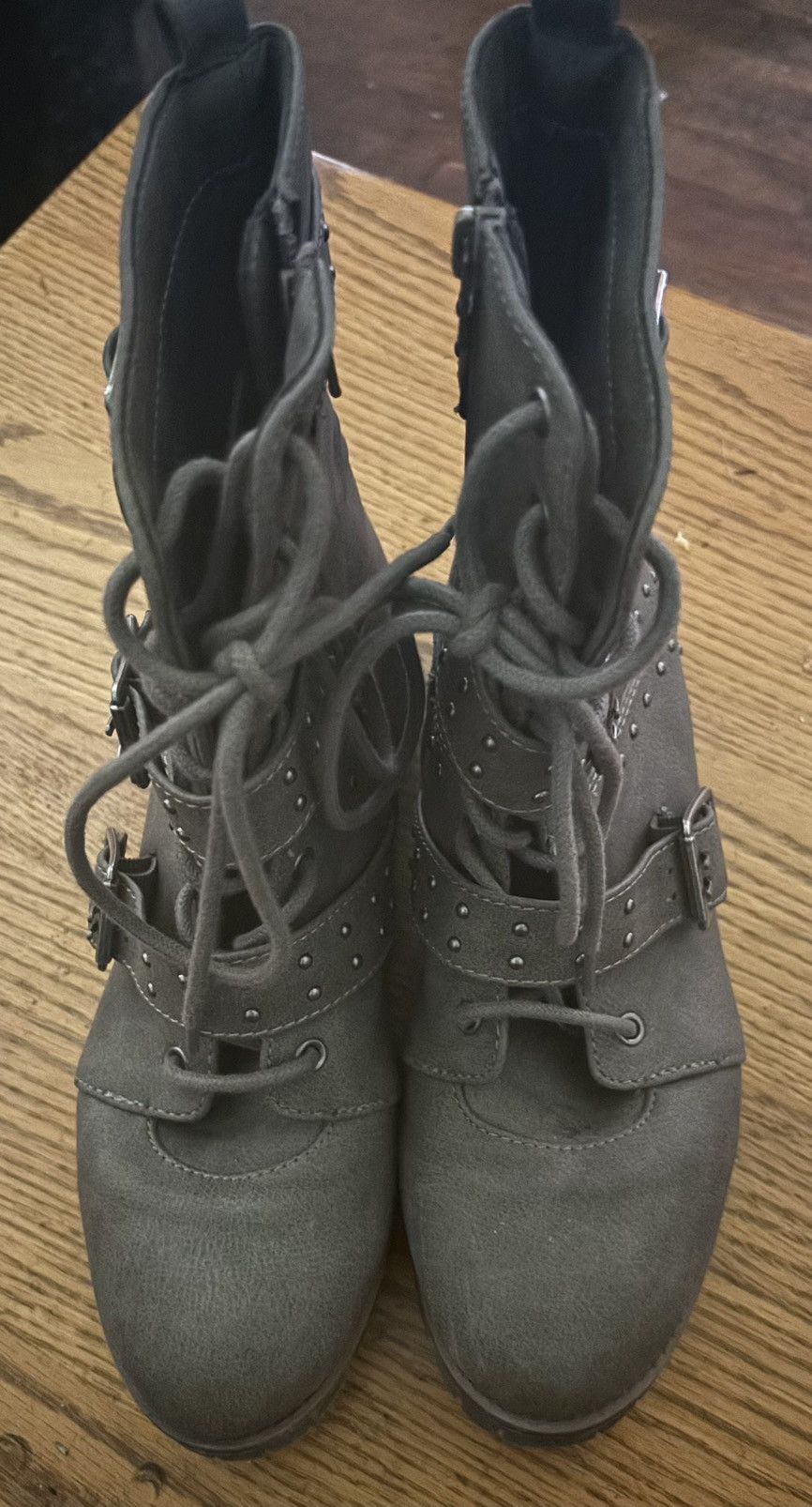 Other Toney Women’s Grey Suede Like Boots Size 8.5 Size US 8.5 / IT 38.5 - 1 Thumbnail