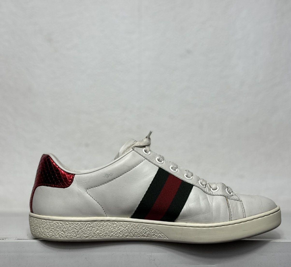 Gucci Gucci GG Leather White Sneakers luxury Size US 7.5 / EU 40-41 - 5 Thumbnail