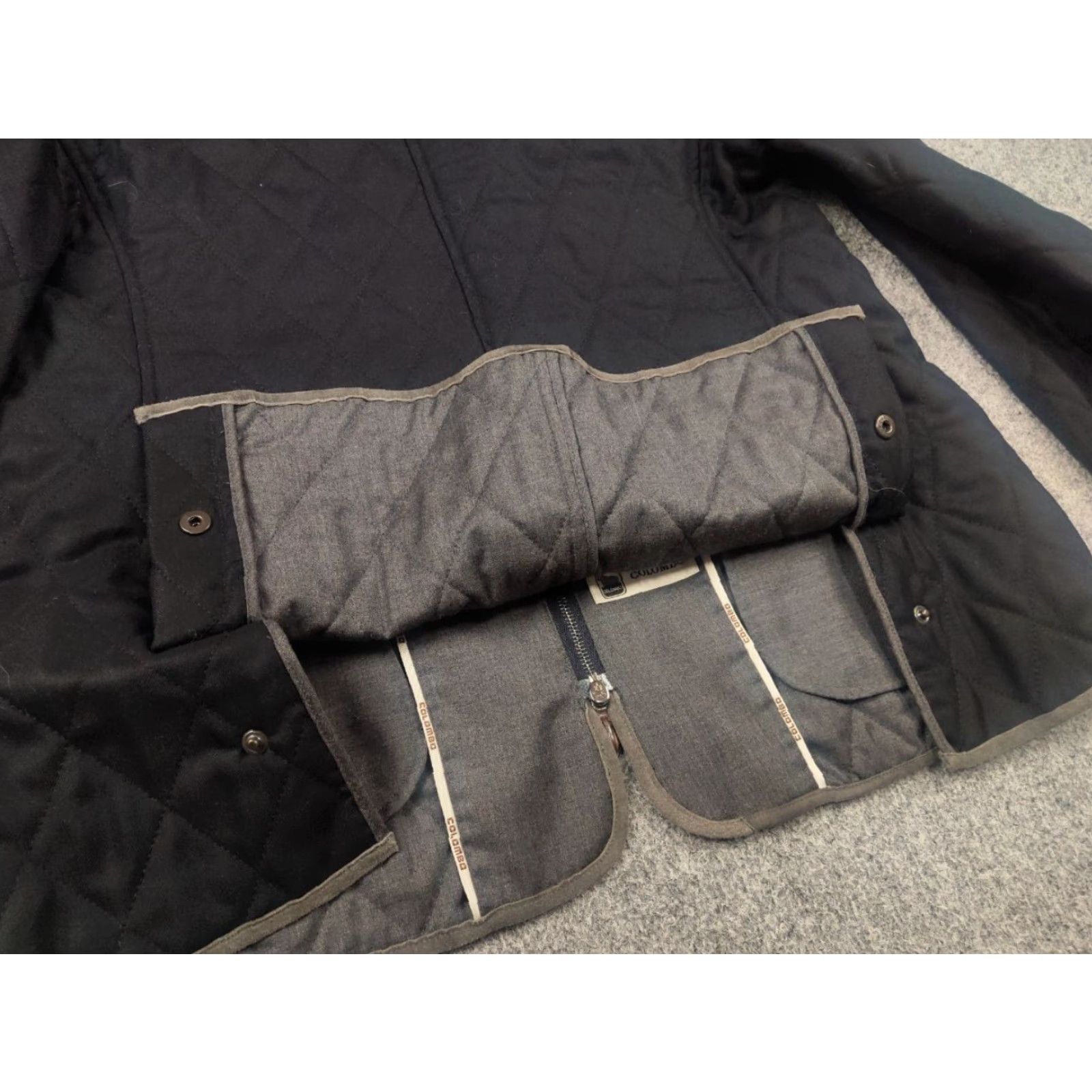 Colombo Colombo Italy Design Jacket Womens Black Double Cashmere Zip Luxury Quilted All Seasons Winter 66 cm L Size L / US 10 / IT 46 - 7 Thumbnail
