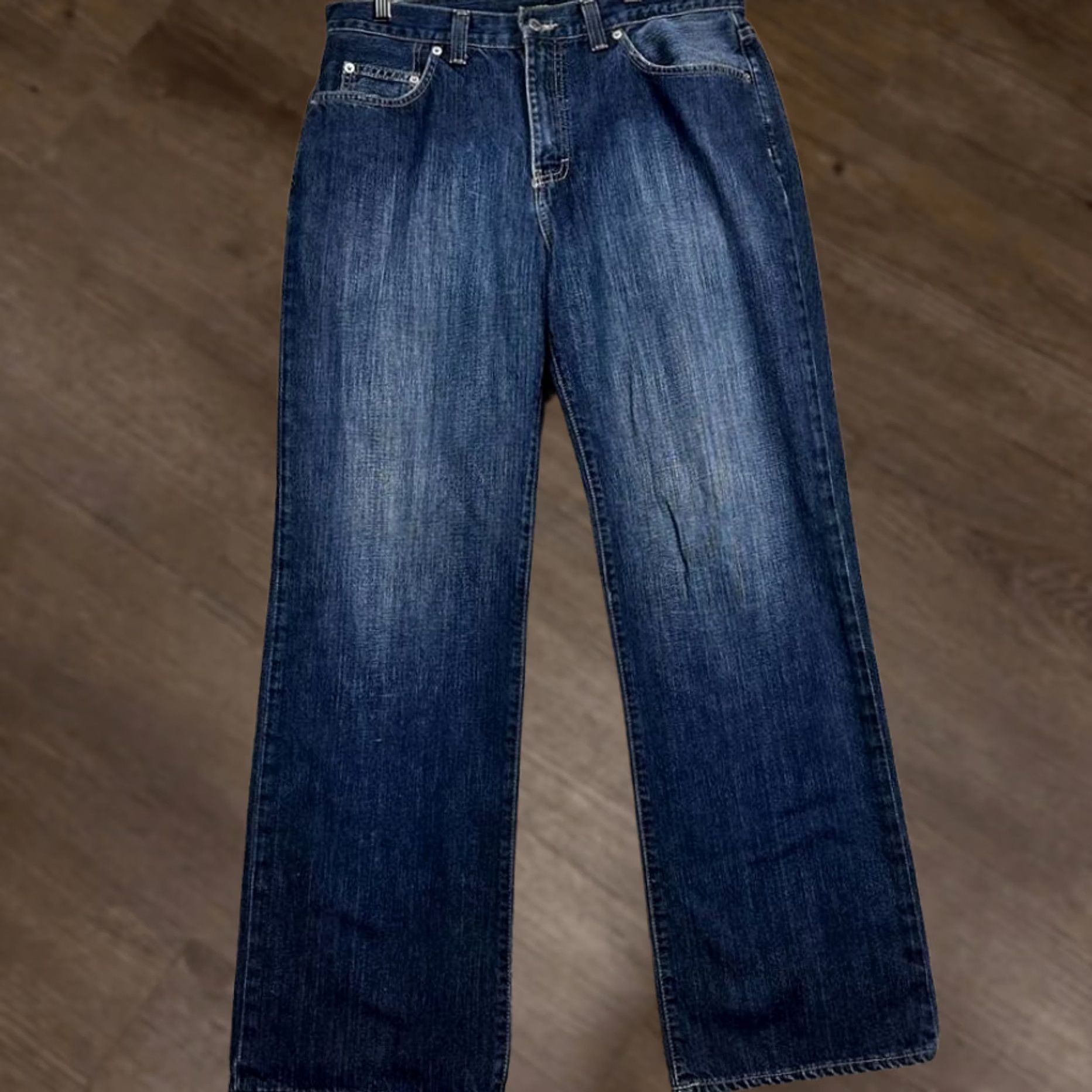 J.Crew J.CREW Jeans Womens 32 Blue Distressed Straight Leg Dark Washed Denim Casual Jeans Green? Size 24" / US 00 / IT 34 - 1 Thumbnail