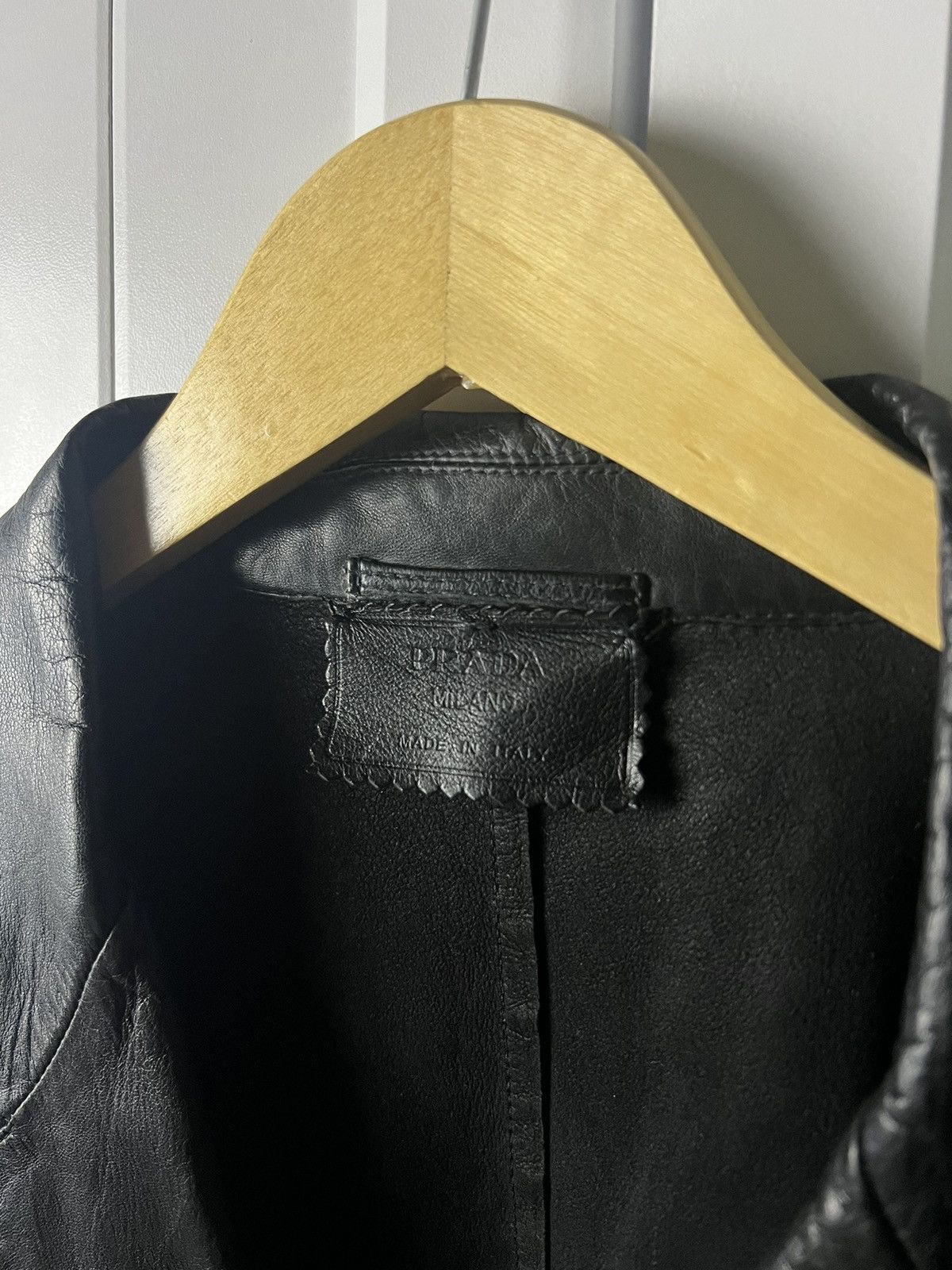 Prada 2000’s Prada Blazer Leather Jacket Size US L / EU 52-54 / 3 - 4 Thumbnail