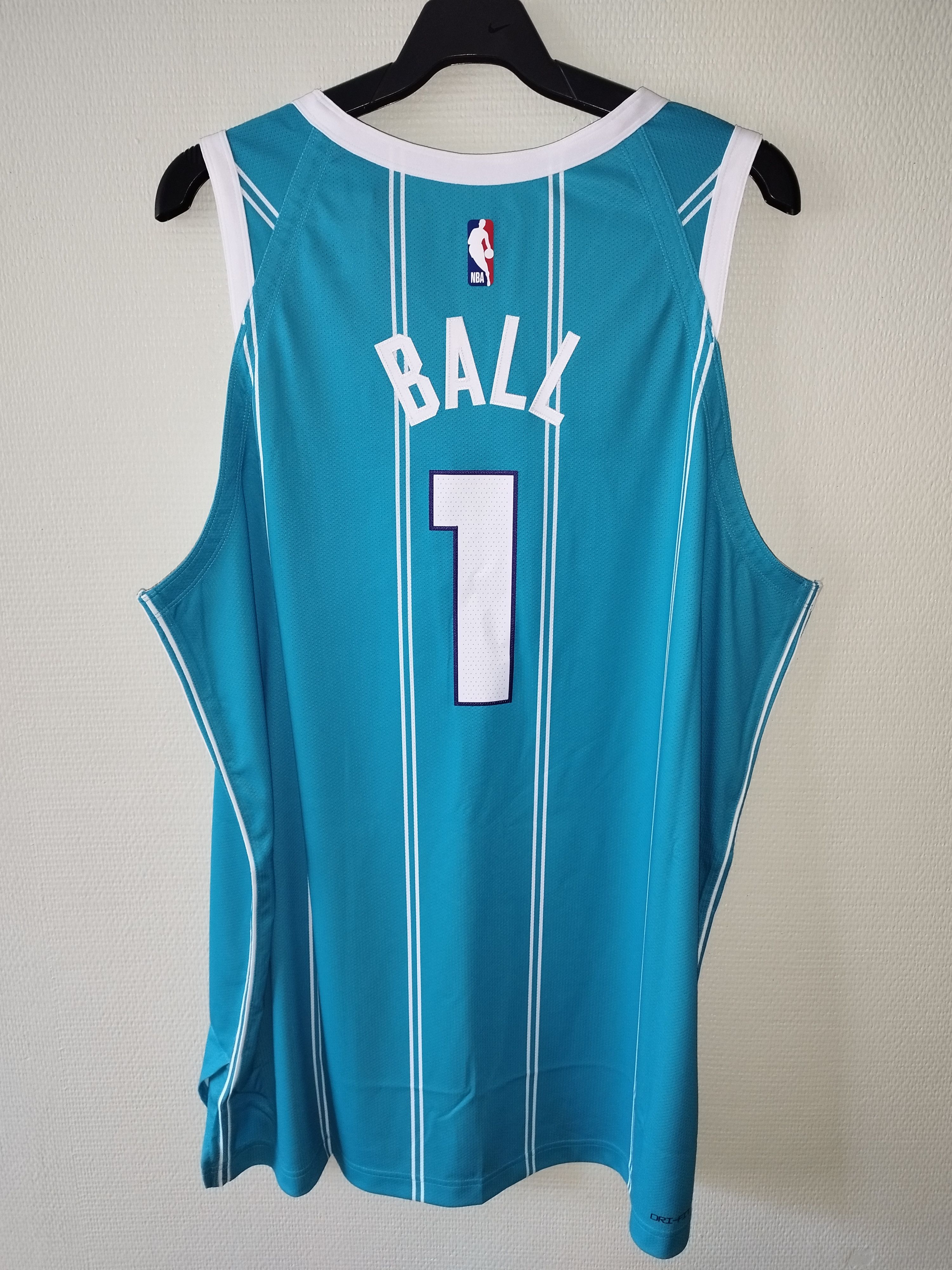 Nike Jordan LaMelo Ball Charlotte Hornets Authentic Jersey Icon Size US XXL / EU 58 / 5 - 2 Thumbnail