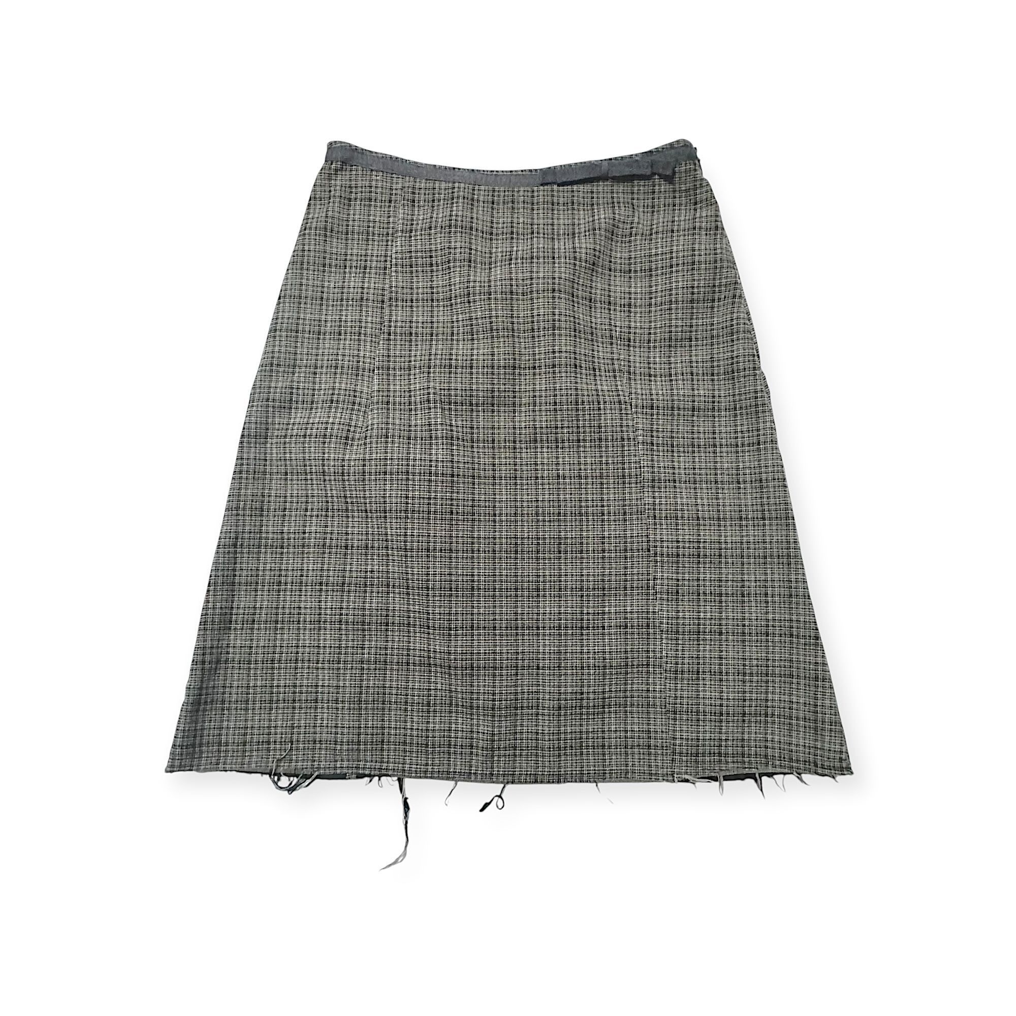 Marni Marni c.2010 Checked A‑Line Skirt IT42 Raw Hem Size 28" / US 6 / IT 42 - 5 Thumbnail