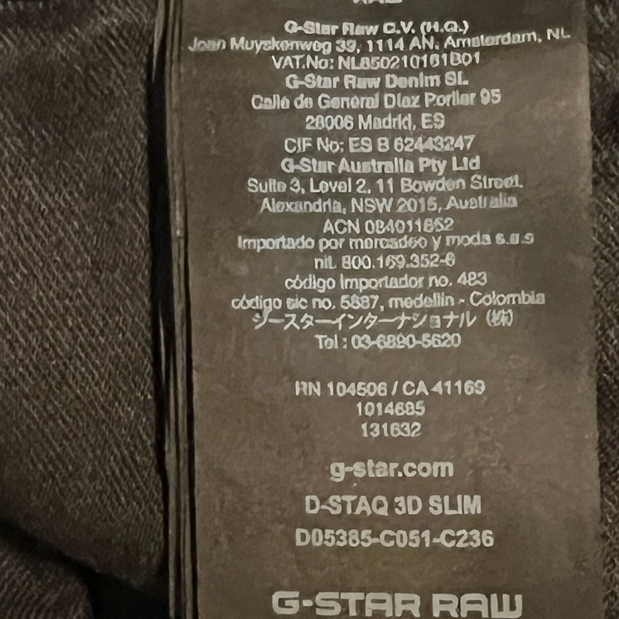 Other G-Star Raw D-Staq Slim Jeans Dark Wash Size 33 Made In Colom Size 33" - 8 Thumbnail