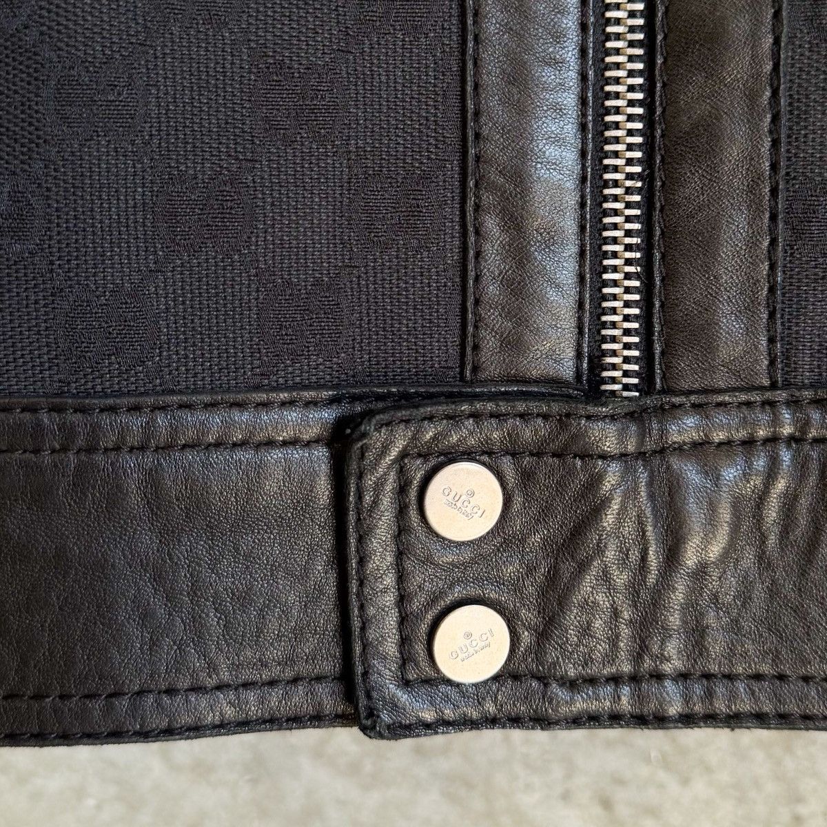 Gucci Gucci By Tom Ford GG Monogram Leather Moto Jacket Size US S / EU 44-46 / 1 - 5 Thumbnail