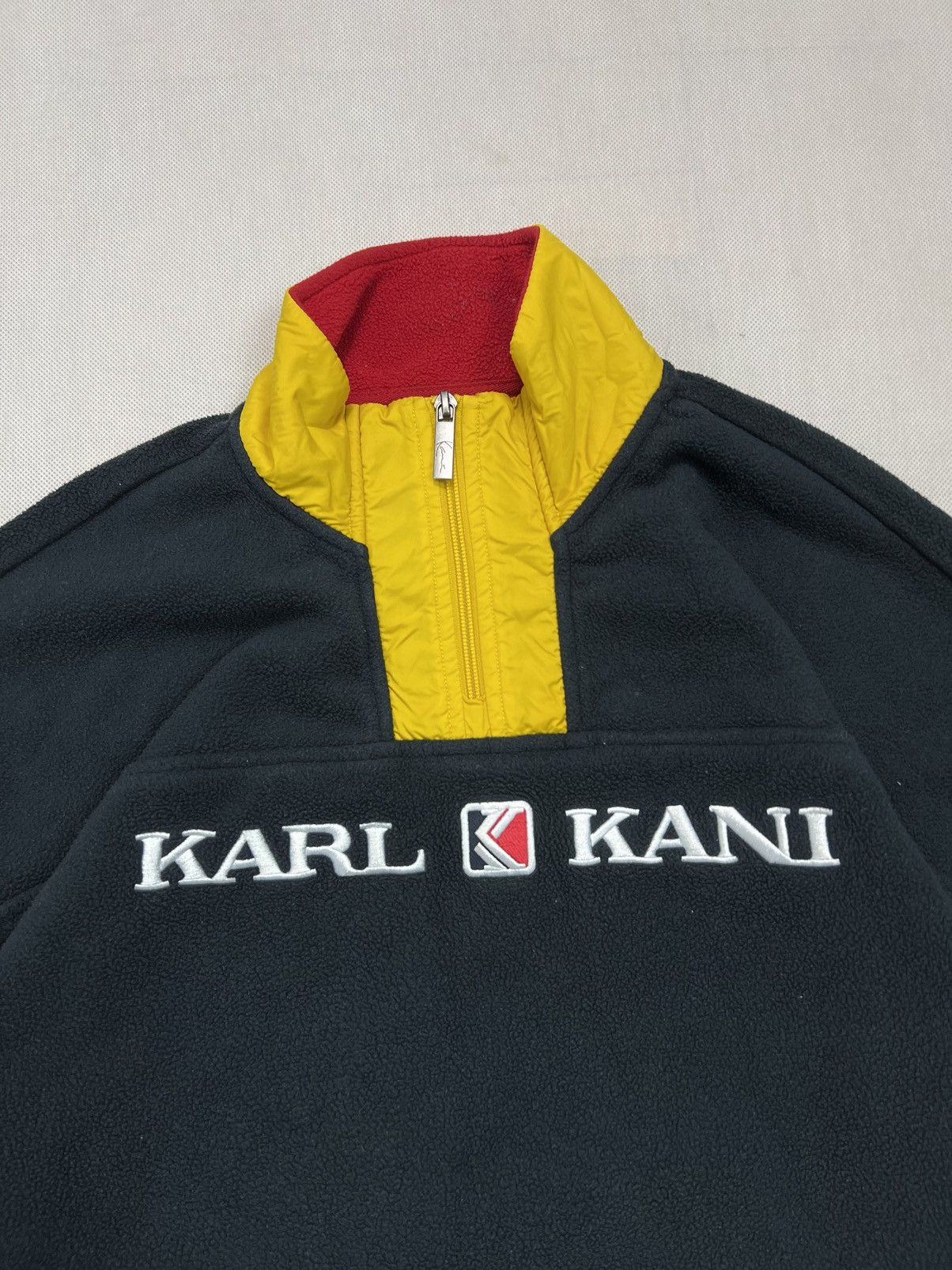 Karl Kani Fleece Jacket Karl Kani big logo half zip polar hip hop rap Size US M / EU 48-50 / 2 - 2 Thumbnail