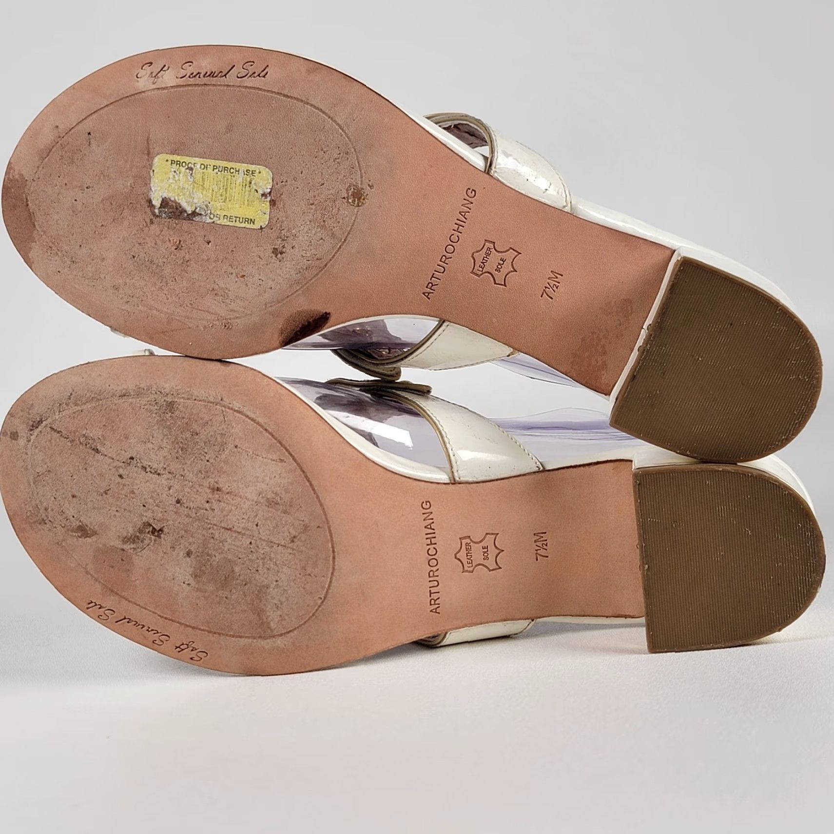 Vintage VINTAGE Arturo Chiang Sandals White Leather Women's Size 7.5? Size US 6 / IT 36 - 7 Thumbnail