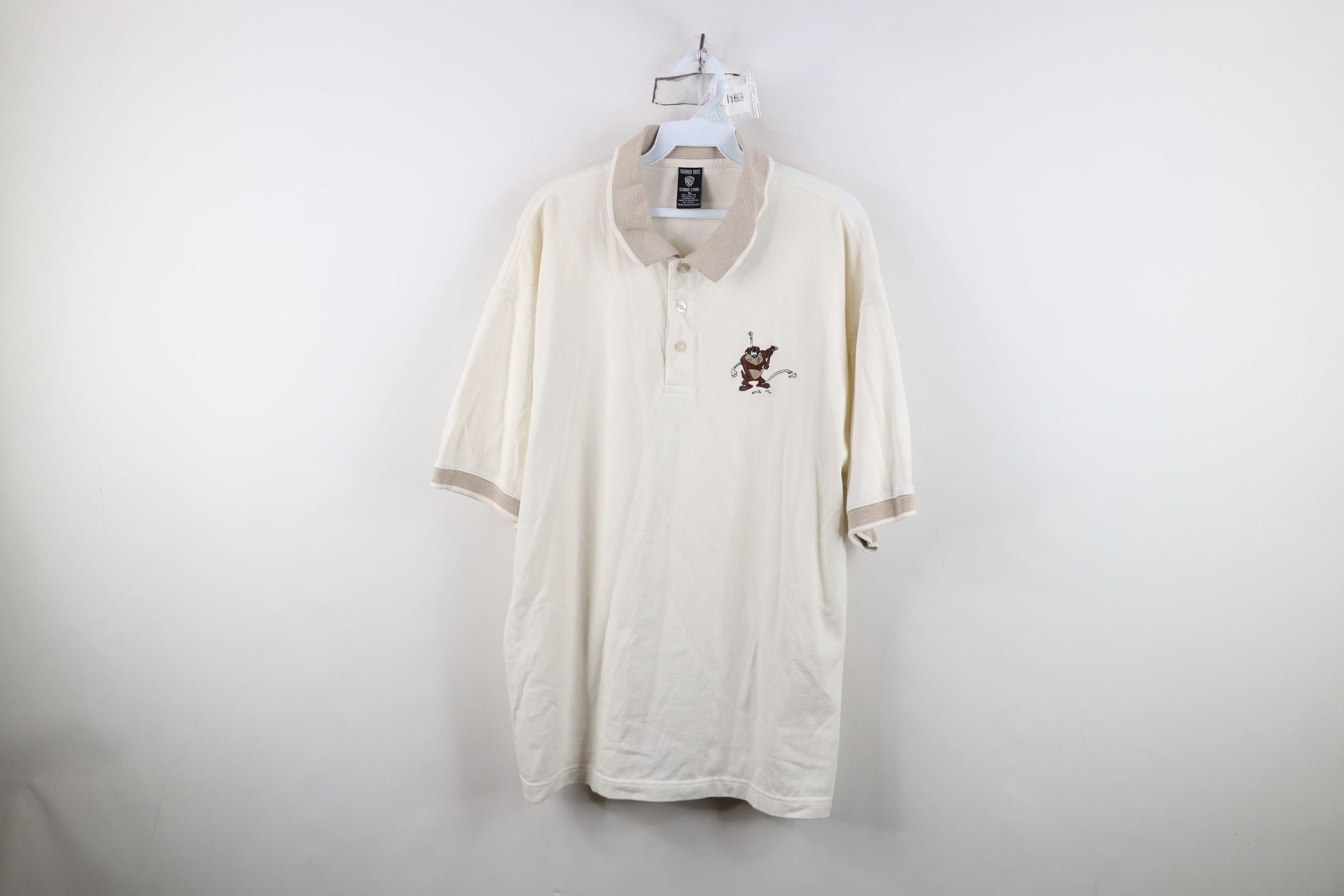 Vintage Vintage 90s Warner Bros Tazmanian Devil Taz Golf Polo Shirt Size US XL / EU 56 / 4 - 1 Thumbnail