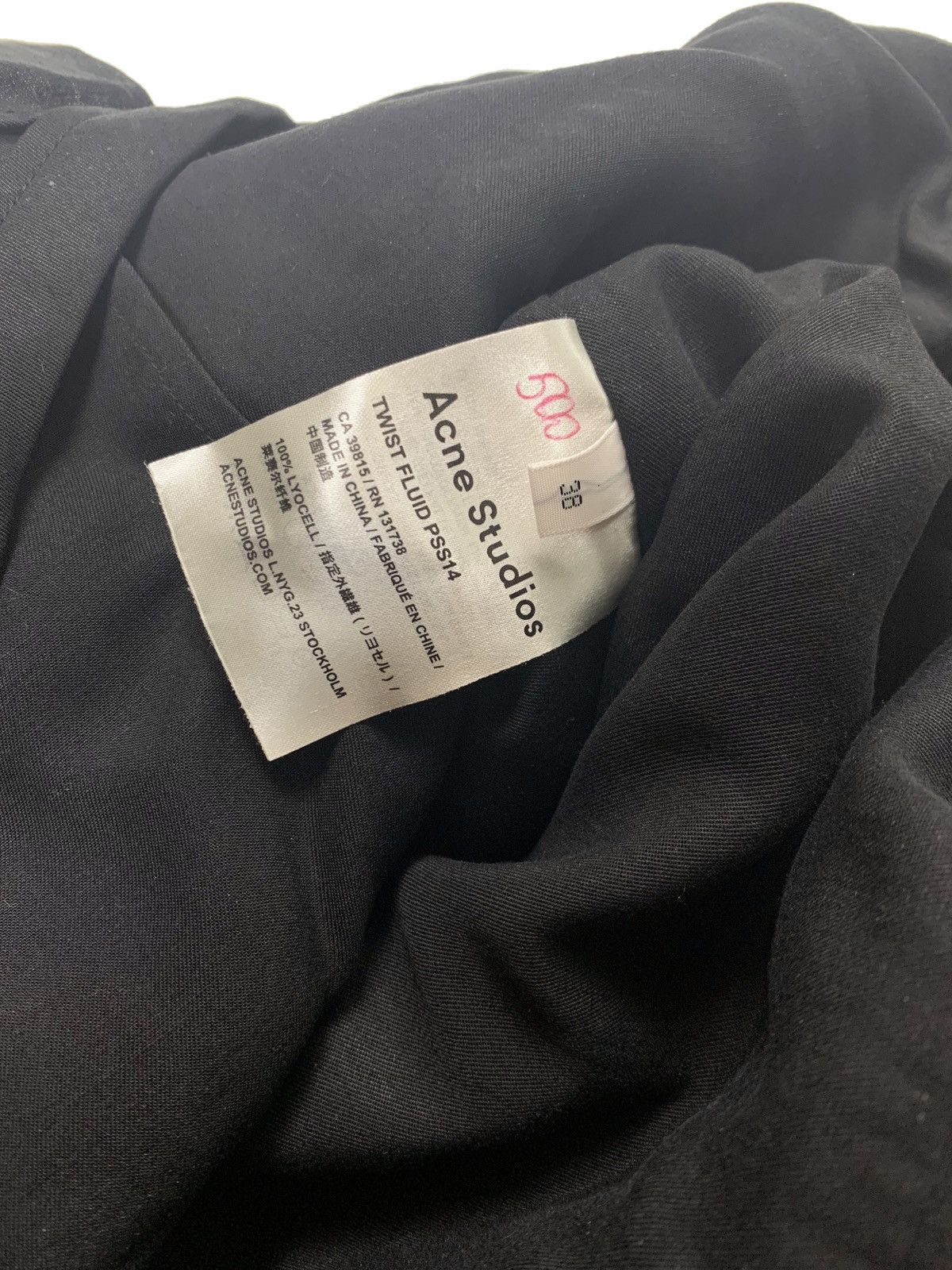 Acne Studios Acne Studios Twist Fluid SS 14 Dress Size 38 Black Size XS / US 0-2 / IT 36-38 - 6 Thumbnail
