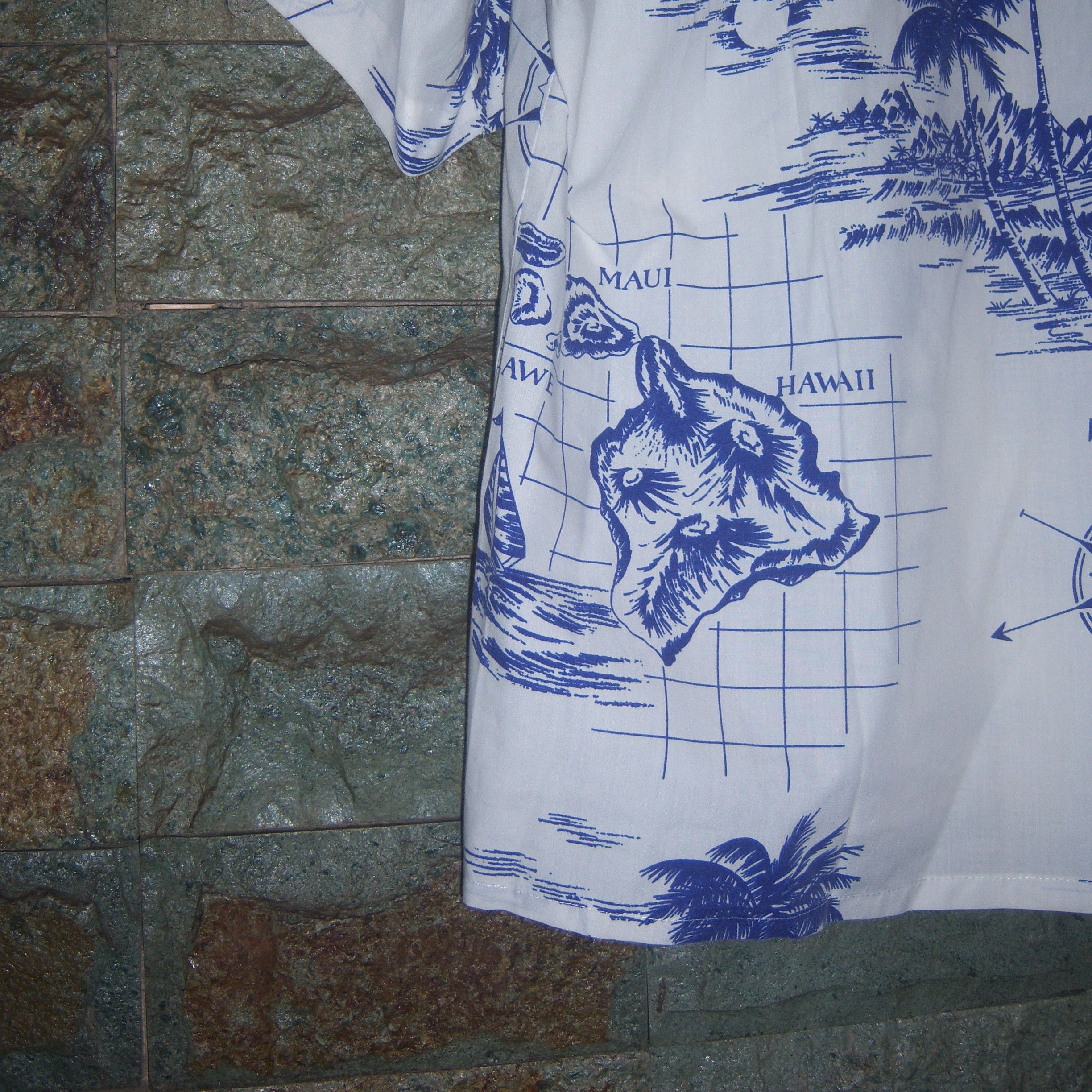 Vintage 90s Map Island Hawaiian Button Ups Size US M / EU 48-50 / 2 - 4 Thumbnail